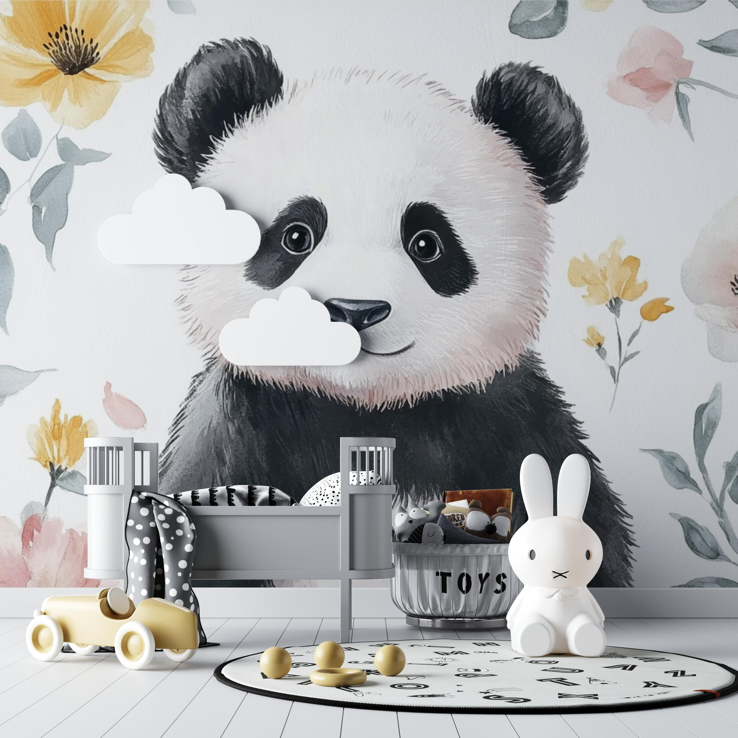 Panda Wallpaper and Childish Patterns | Murals Wallpaper