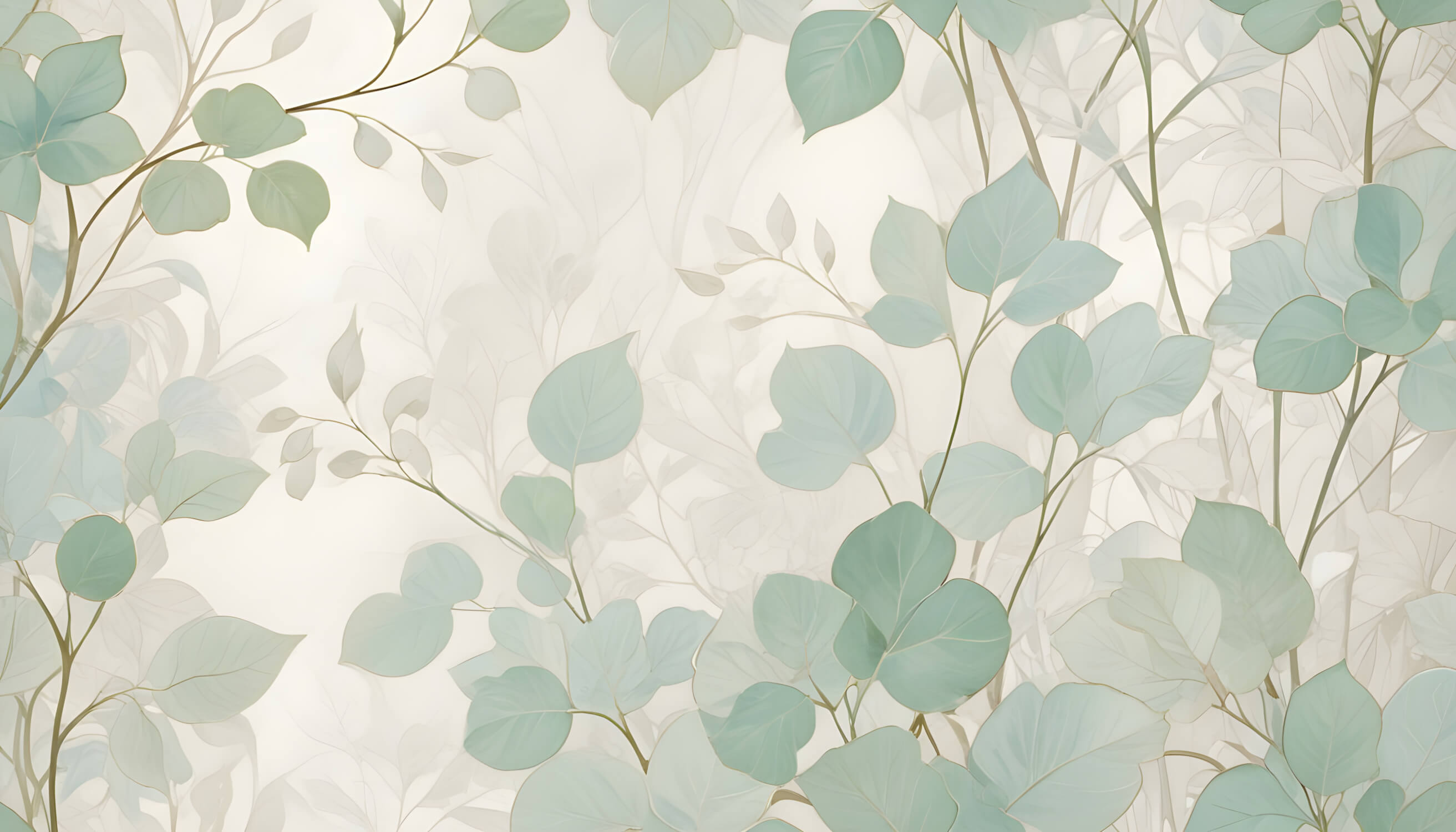 Aqua Green Wallpaper for Living Room | Murals Wallpaper