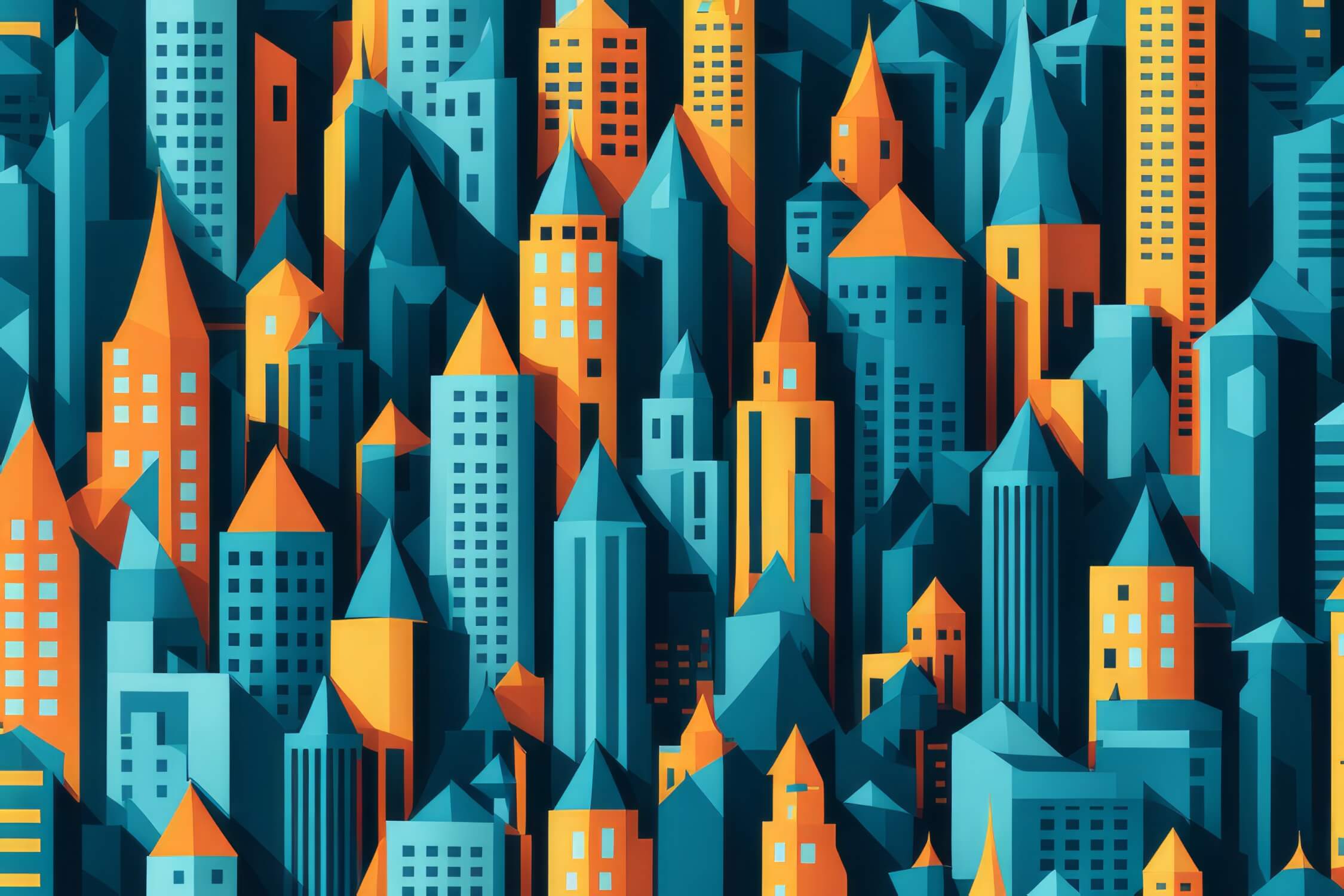 Urban Skyline Teen Wallpaper | Murals Wallpaper