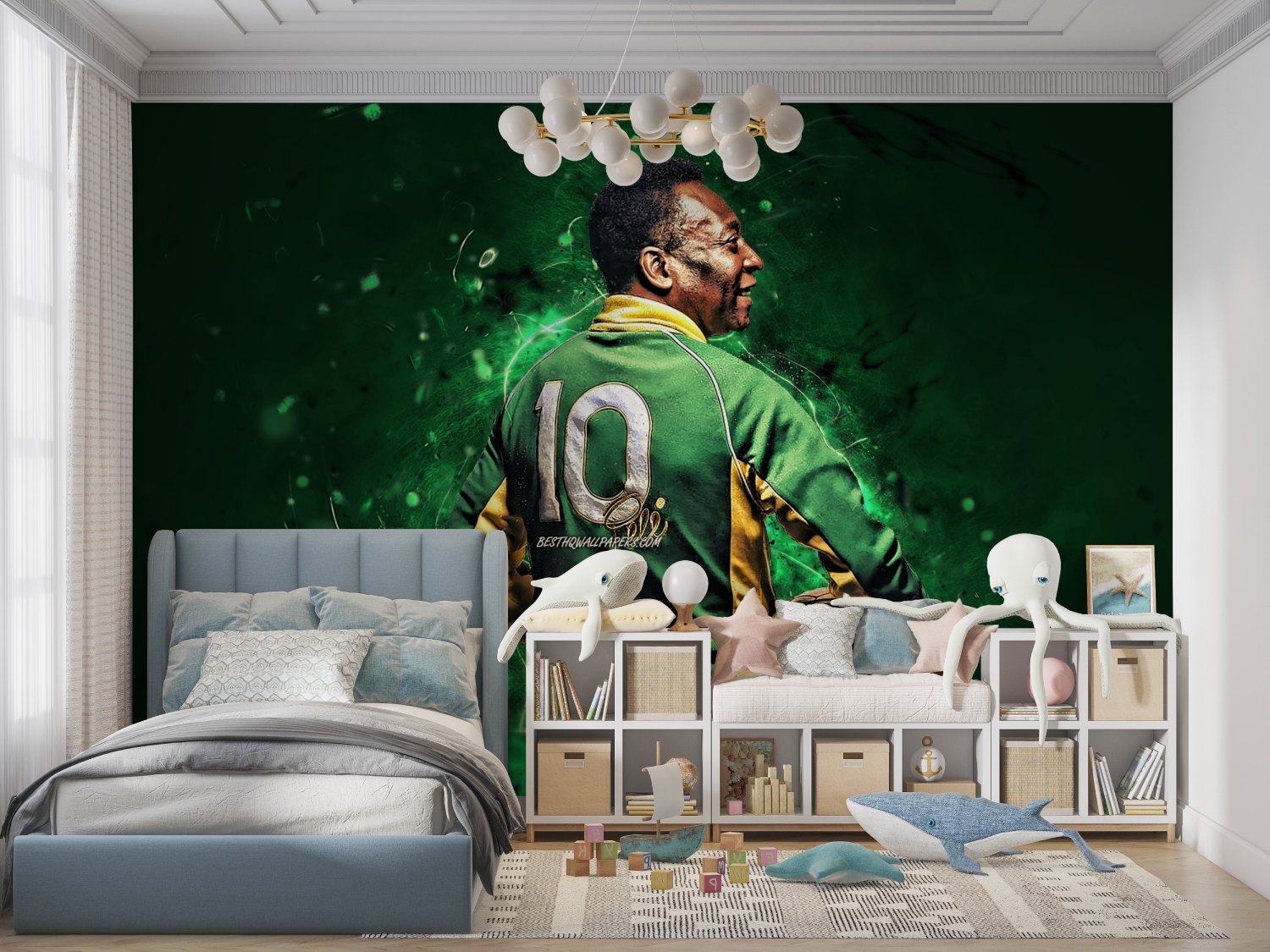 Fußball-Spind-Tapete | Wandbild-Tapete