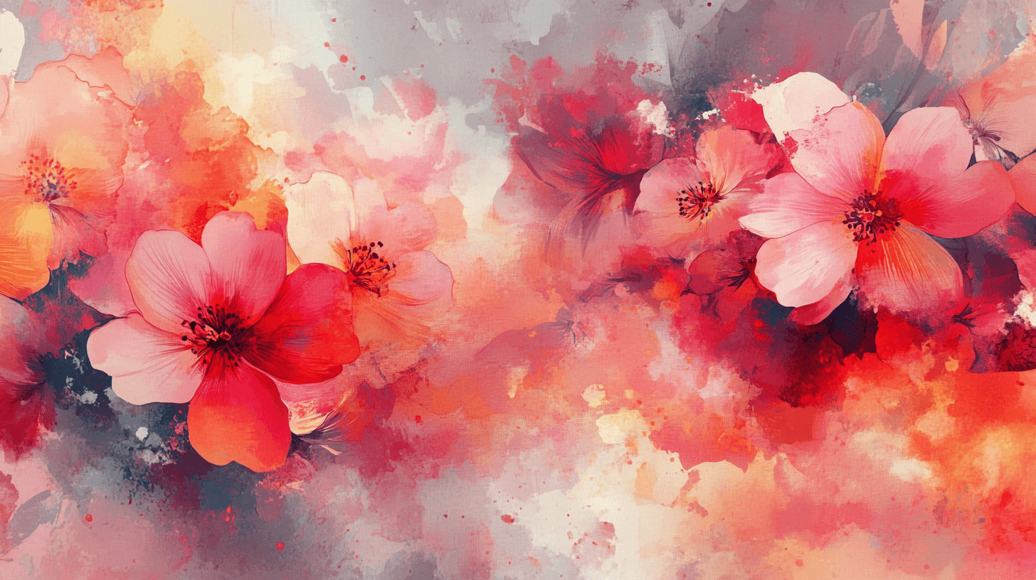 Abstract Colorful Watercolor Flower Wallpaper | Murals Wallpaper