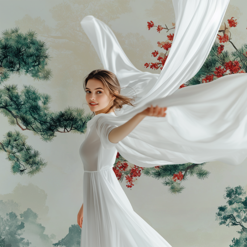 Japanisches Holzmodell aus Papier