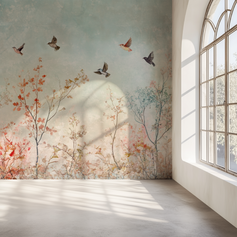 Tree and Birds Wallpaper | Murals Wallpaper