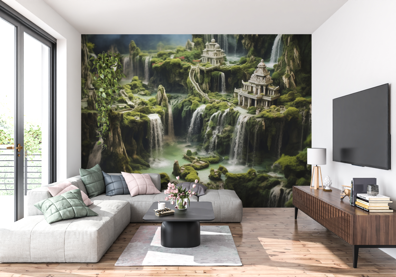 Japanese Waterfall Wallpaper | Murals Wallpaper