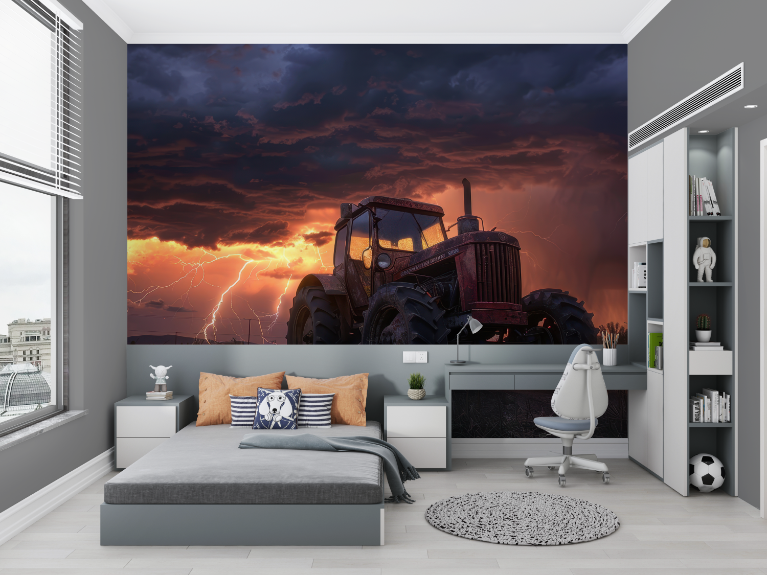 Farm Tractor Wallpaper for Kids | Murals Wallpaper