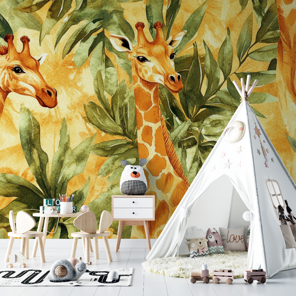 Safari Animal Wallpaper Giraffe & Co. | Murals Wallpaper