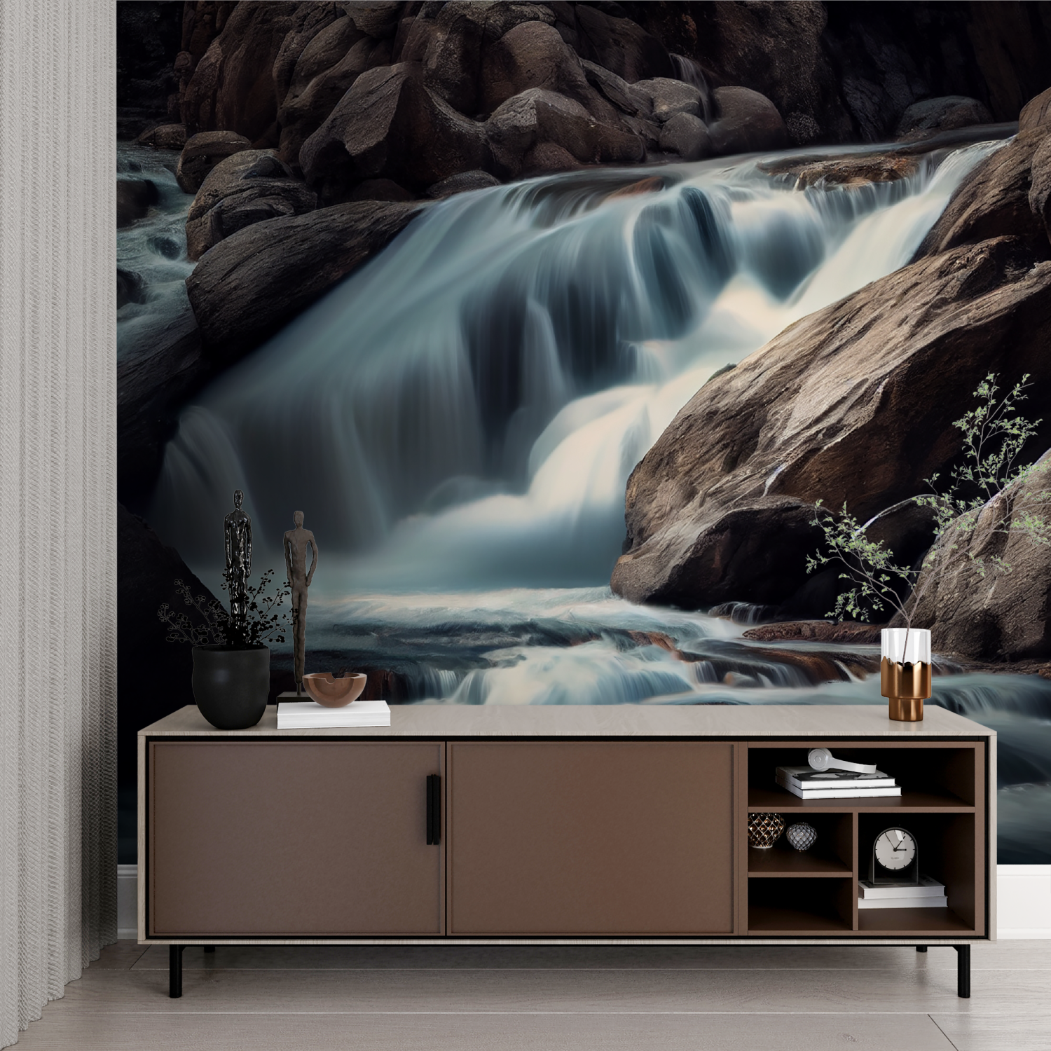 Waterfall Design Wallpaper | Murals Wallpaper