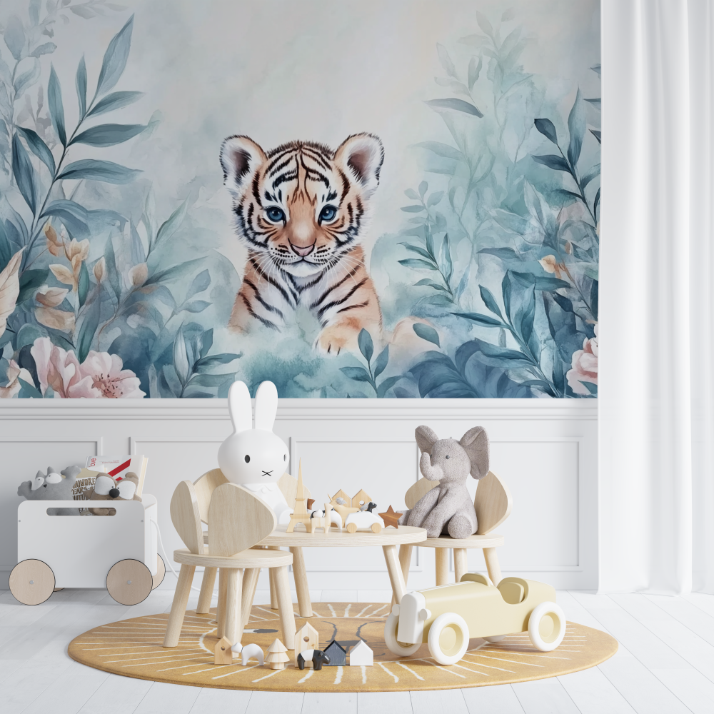 Tiger and Enchanted Forest Wallpaper | Murals Wallpaper