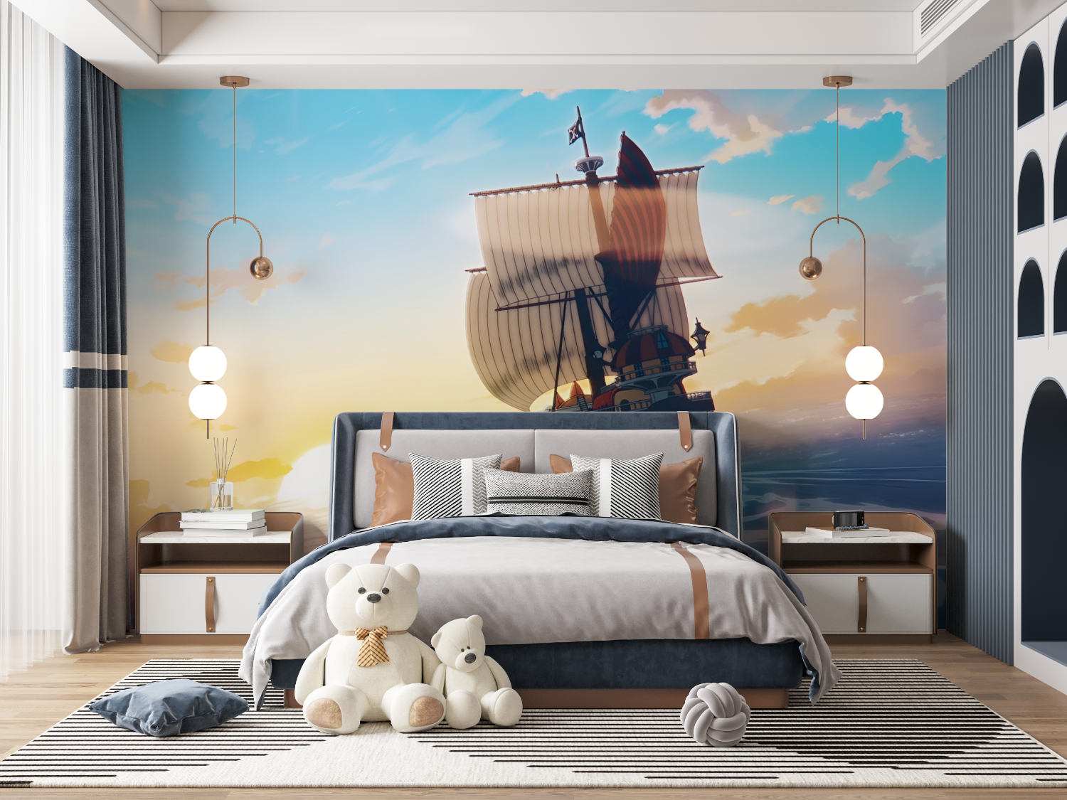 One Piece Thousand Sunny Wallpaper.png | Murals Wallpaper