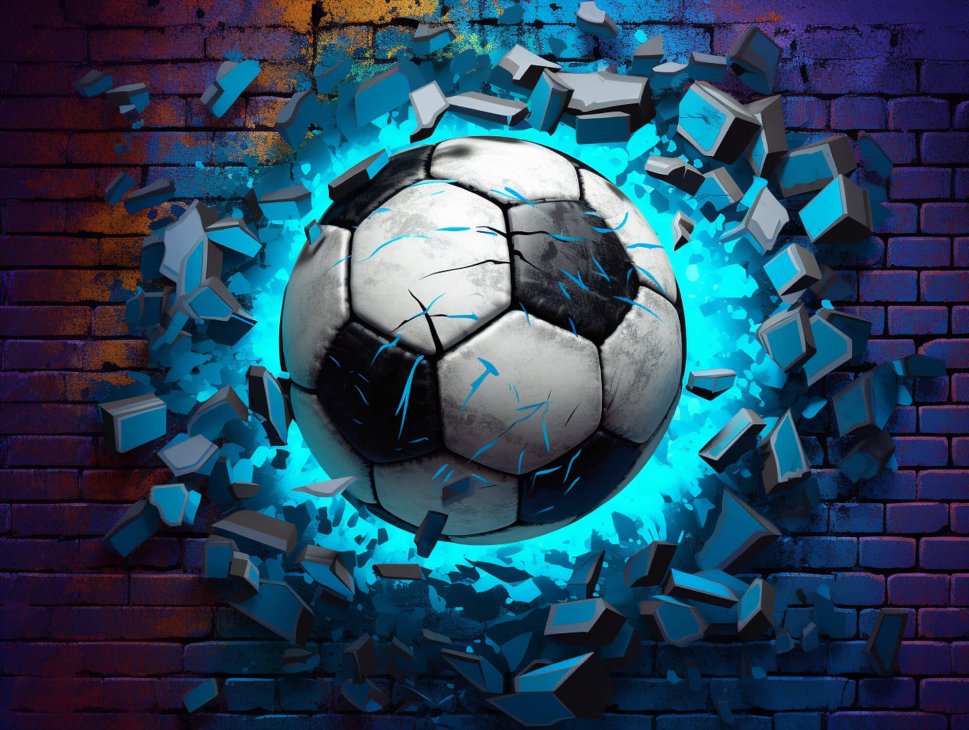 Graffiti Football Wallpaper | Murals Wallpaper