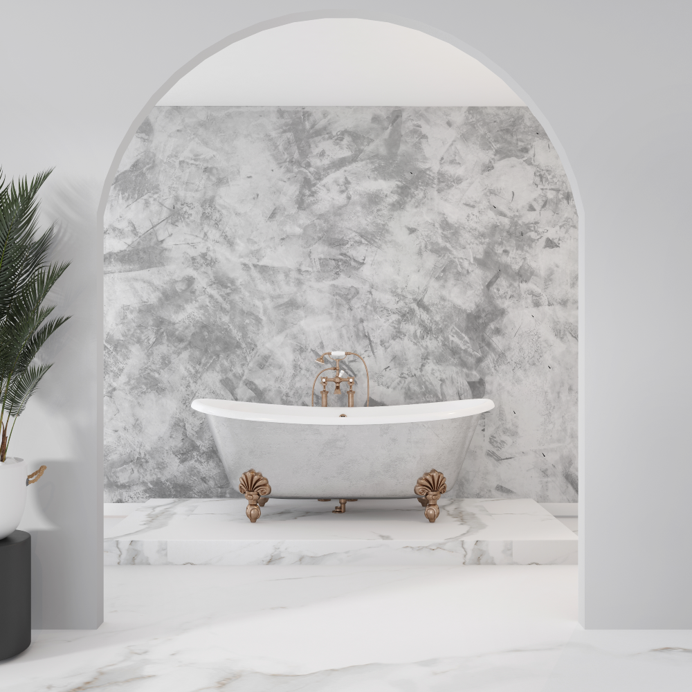 Gray Bathroom Wallpaper | Murals Wallpaper