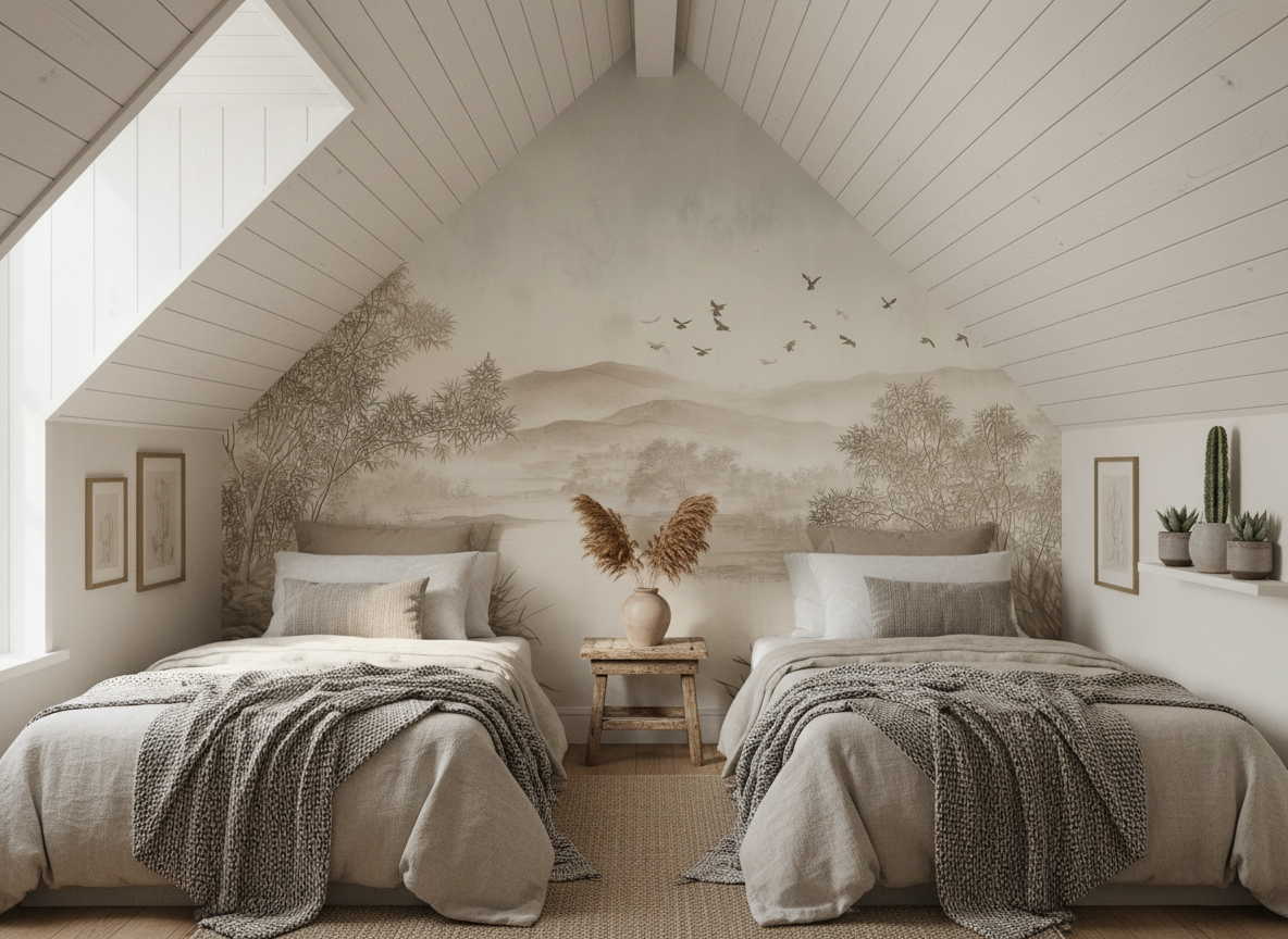 Chinese Ink Wash Landscape Mural Wallpaper