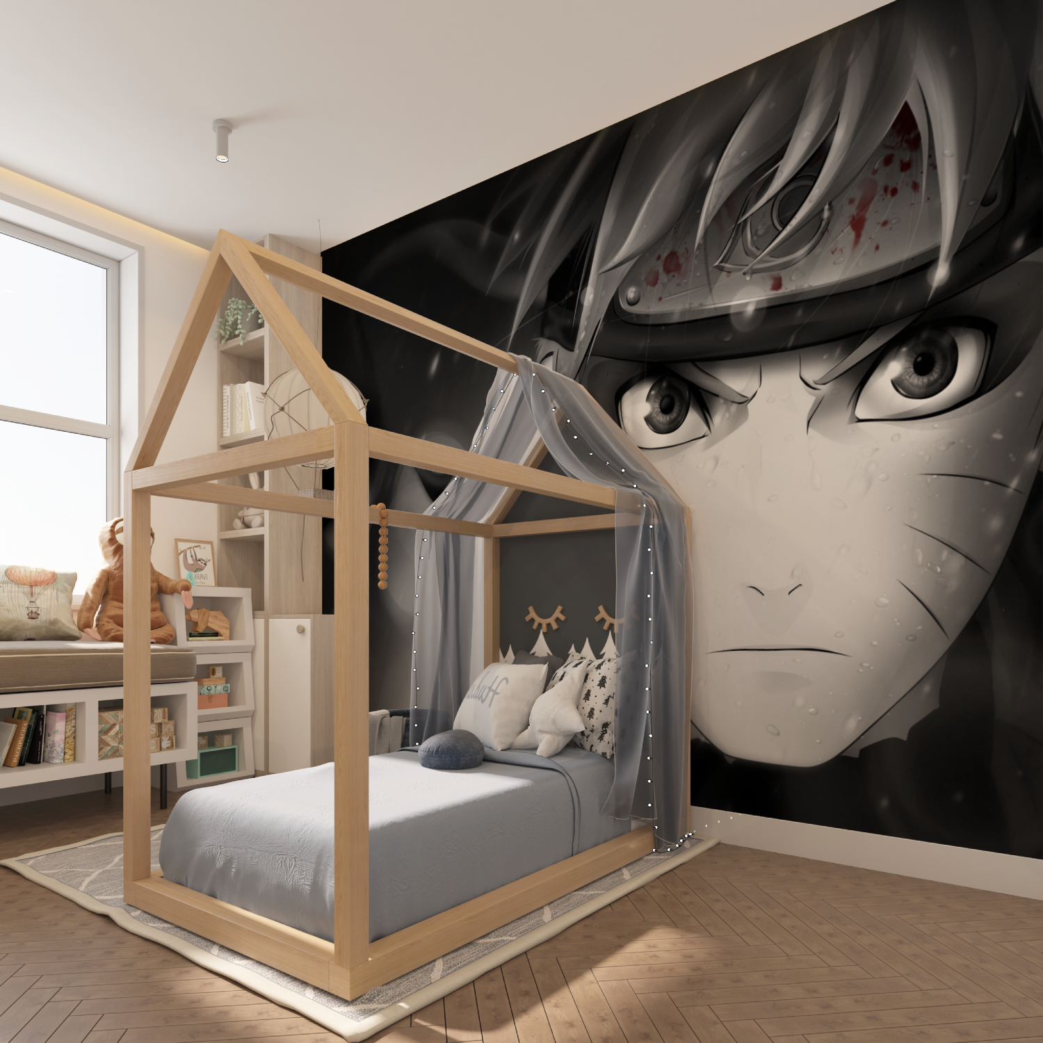 Black and White Naruto Wallpaper | Murals Wallpaper