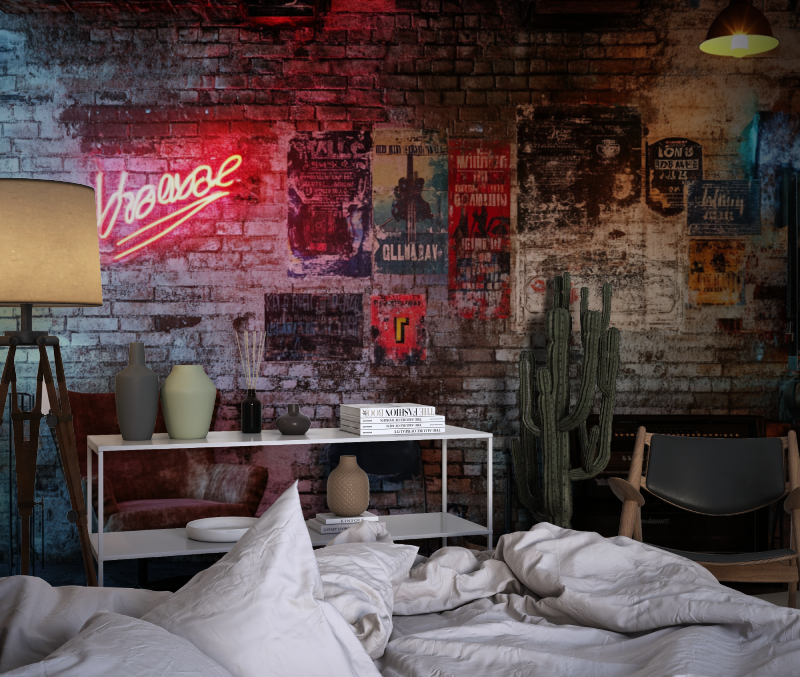 Brick and Music Wallpaper | Murals Wallpaper