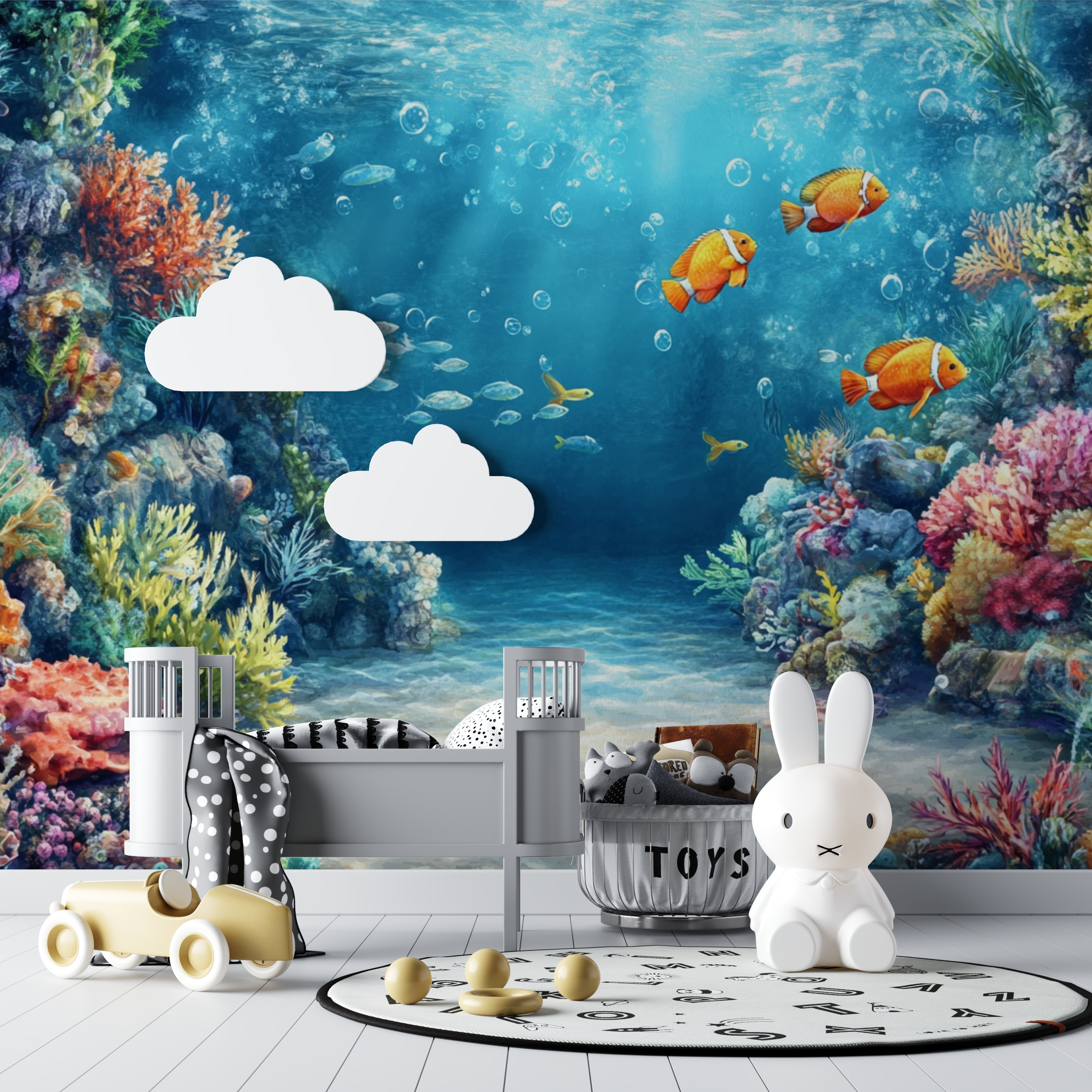 Watercolor Whale Wallpaper | Murals Wallpaper