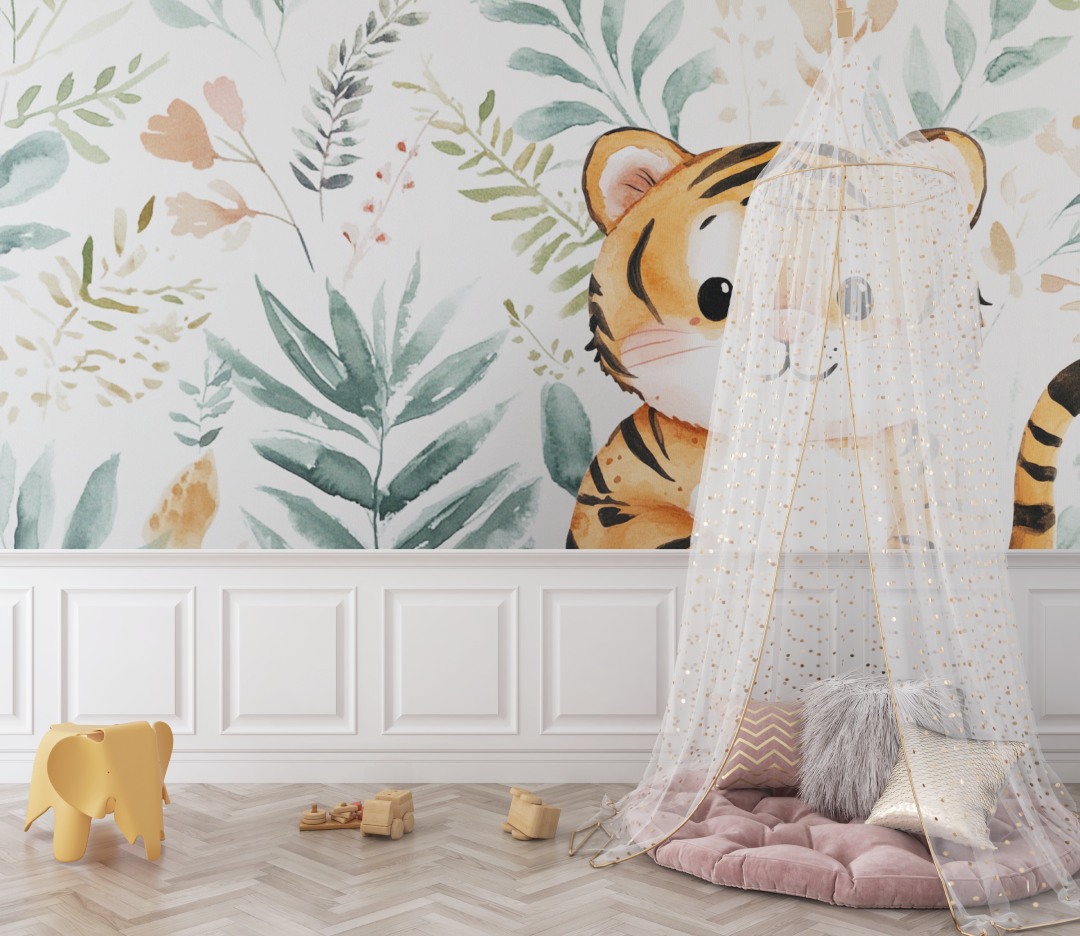 Skandinavische Tiger Tapete | Wandbilder Tapete