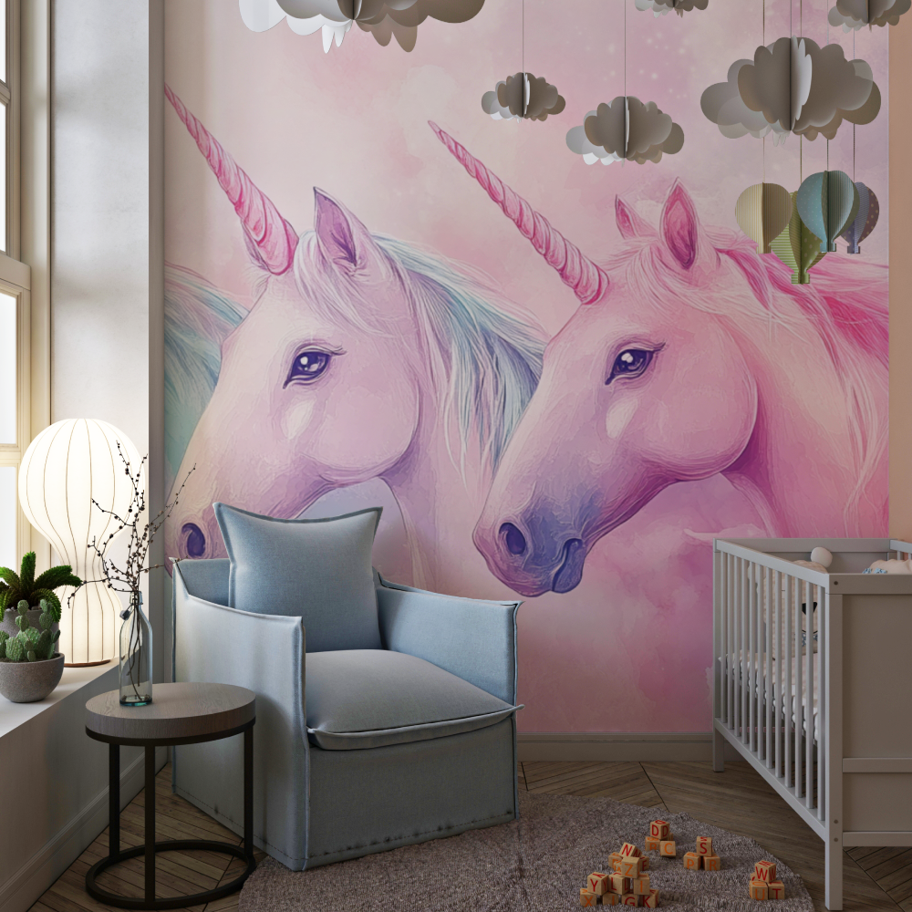 Fairy Trio Unicorn Wallpaper | Murals Wallpaper