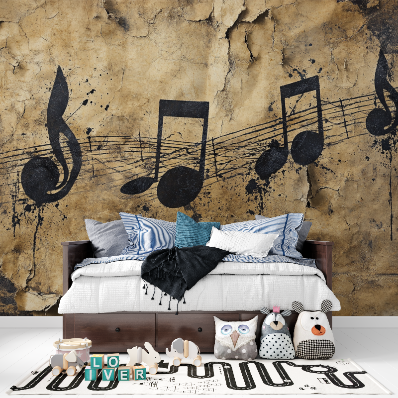 Notenblatt-Tapete | Wandbild-Tapete