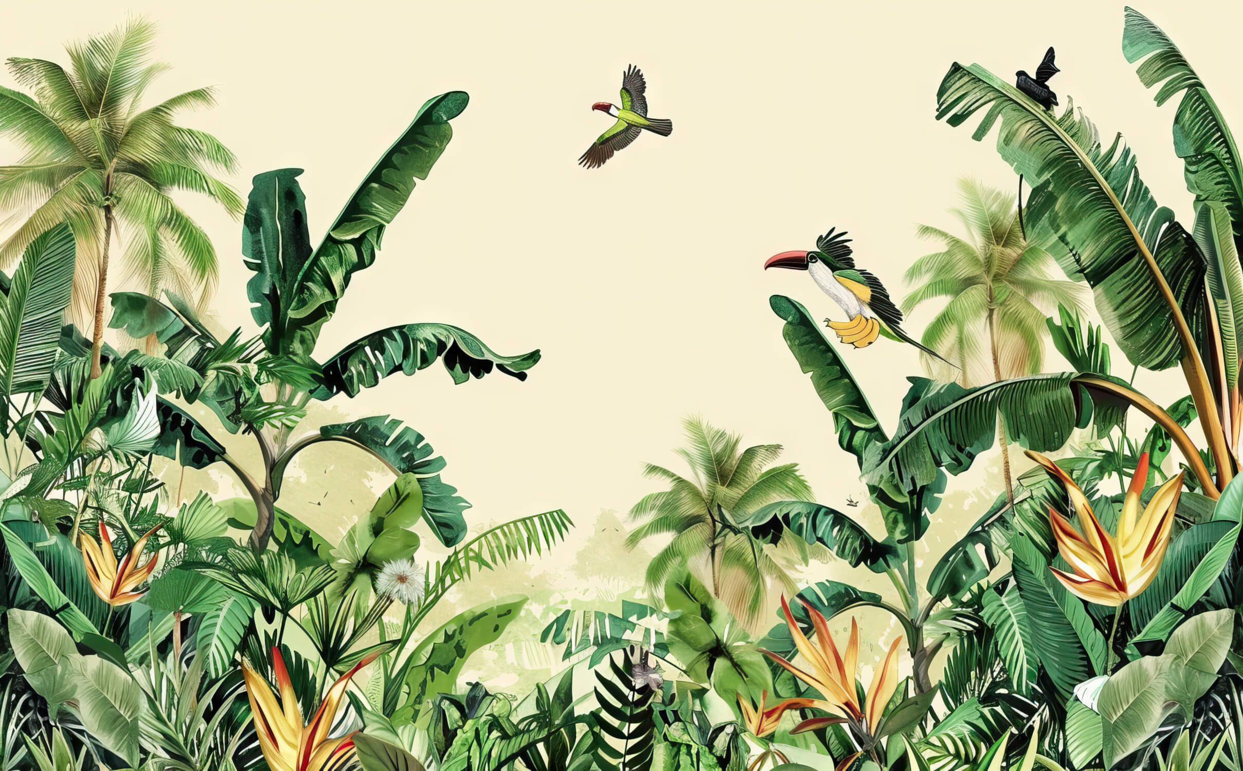 Watercolor Jungle Wallpaper | Murals Wallpaper