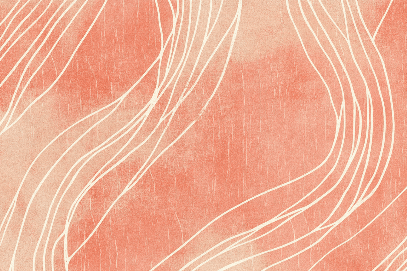 Terracotta and Beige Linear Wallpaper | Murals Wallpaper