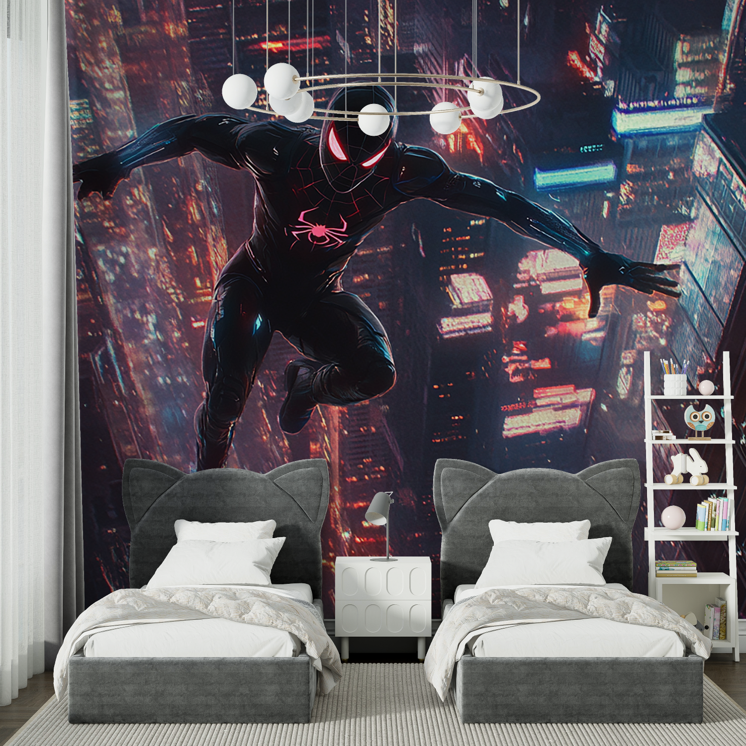 Spider-Man Night Jump Wallpaper | Murals Wallpaper