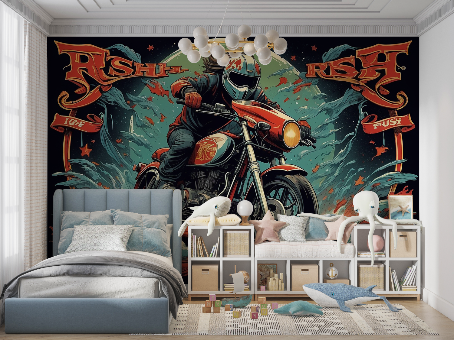 Japanese Motorcycle Graffiti Wallpaper | Murals Wallpaper