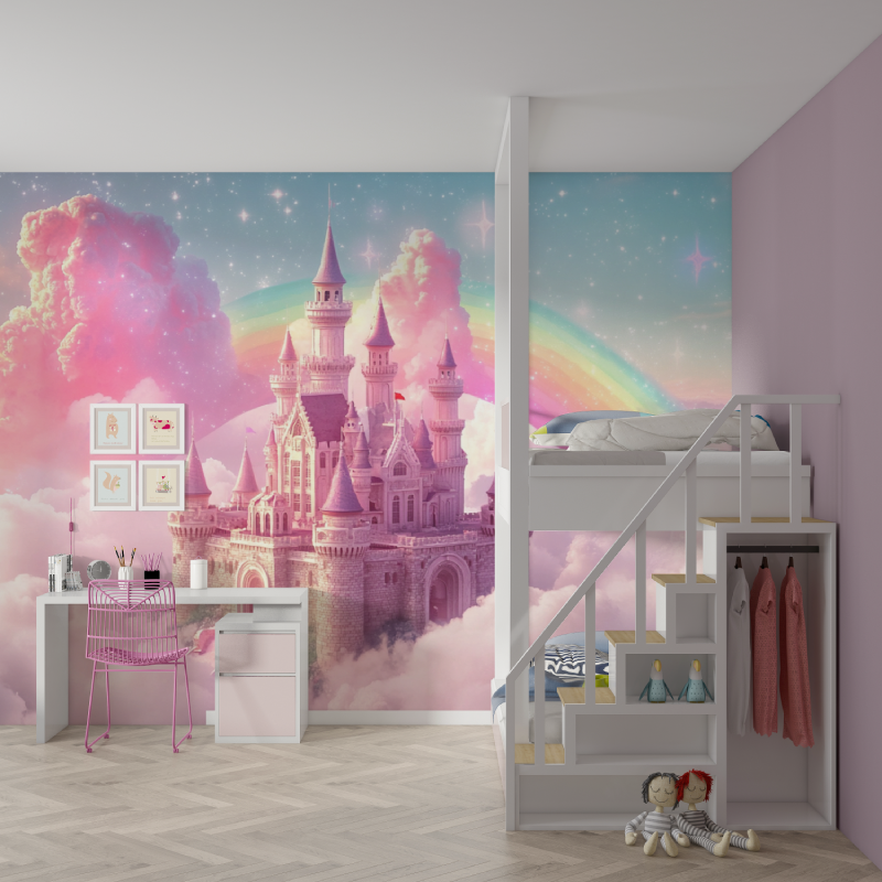 Princess Castle Wallpaper in the Clouds | Murals Wallpaper