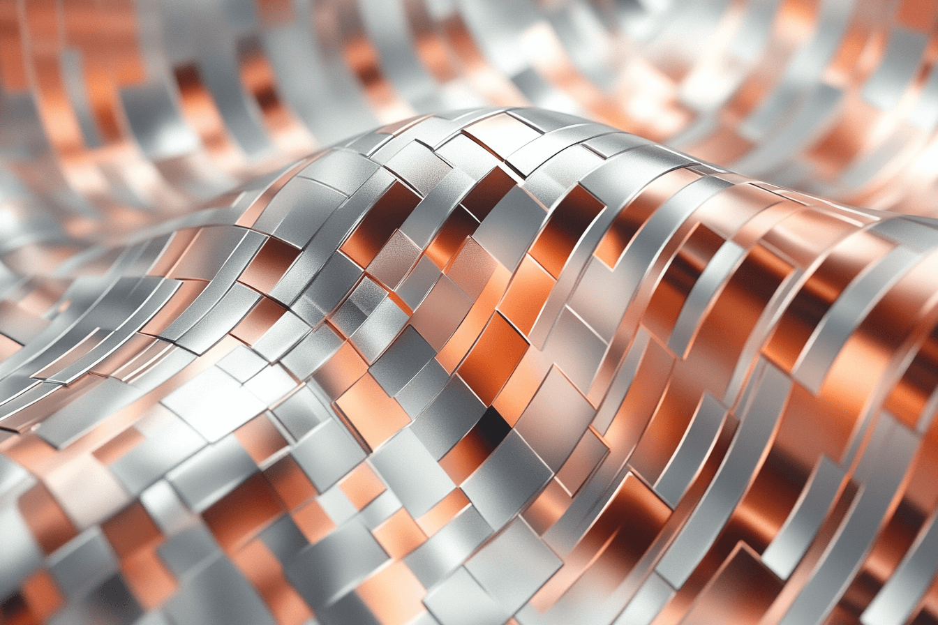 Modern Terracotta and Silver Wallpaper | Murals Wallpaper