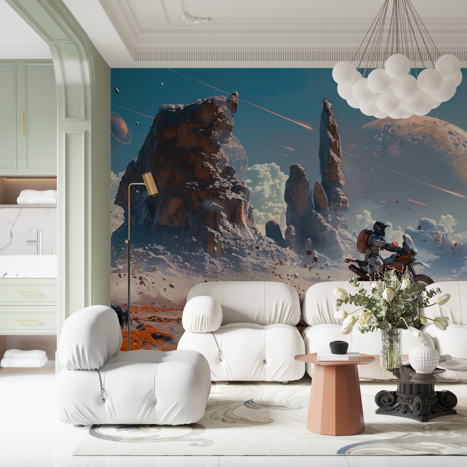 Motorrad-Wandbild-Tapete | Wandbilder Tapete