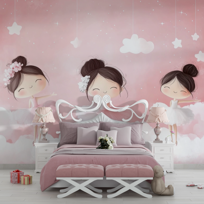 Princess Trio Ballerinas Wallpaper | Murals Wallpaper