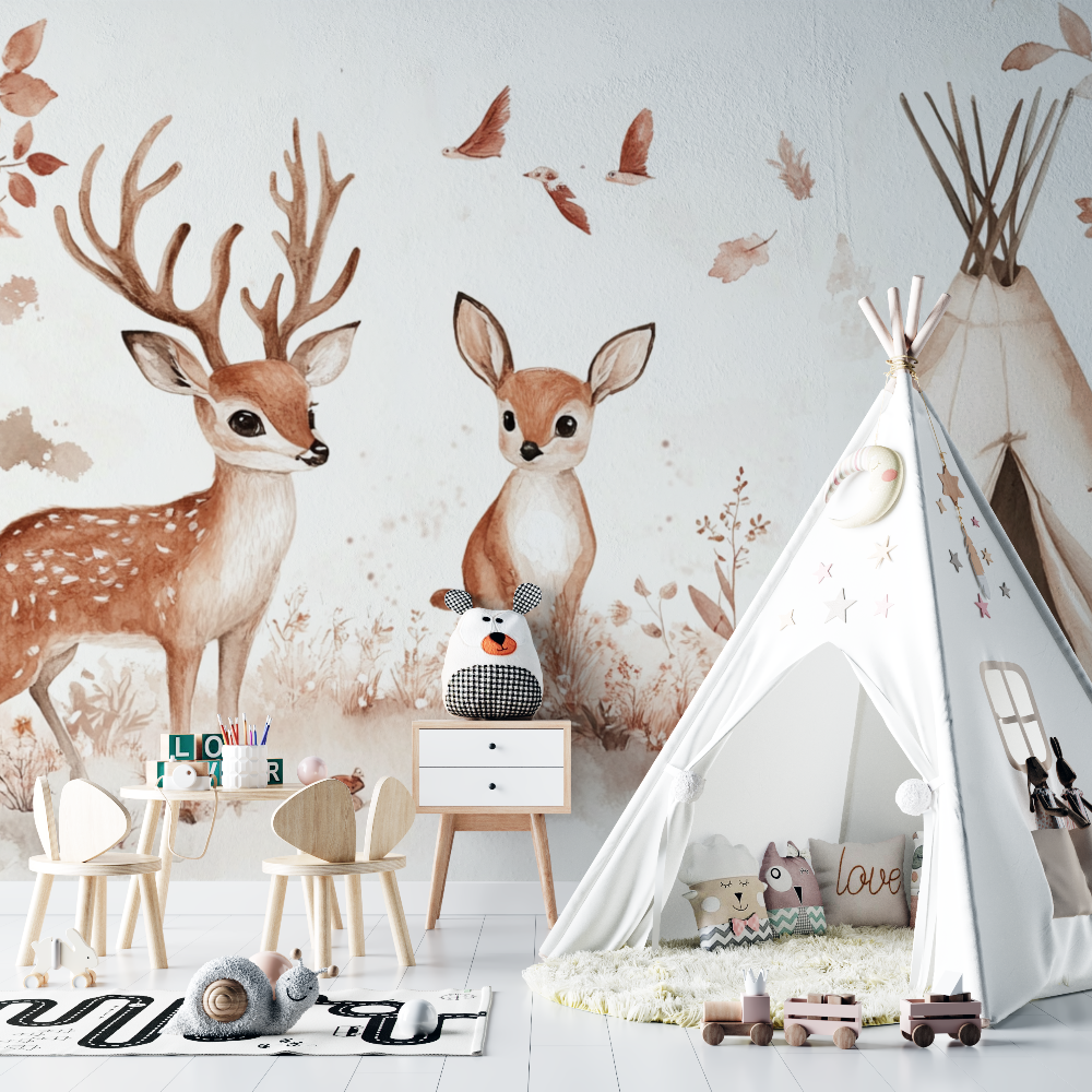 Baby Forest and Teepee Wallpaper | Murals Wallpaper
