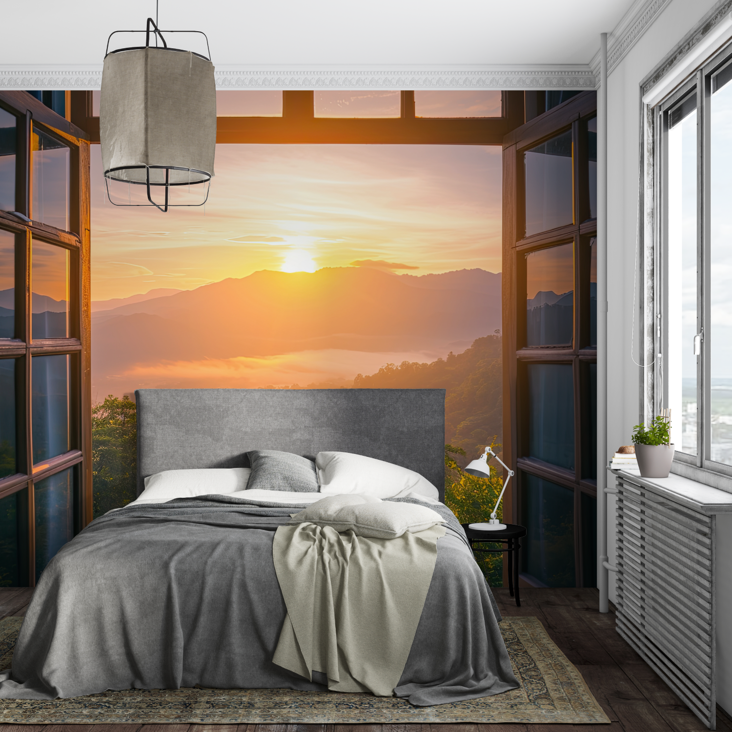 Tapete mit offenem Fenster | Wandtapete