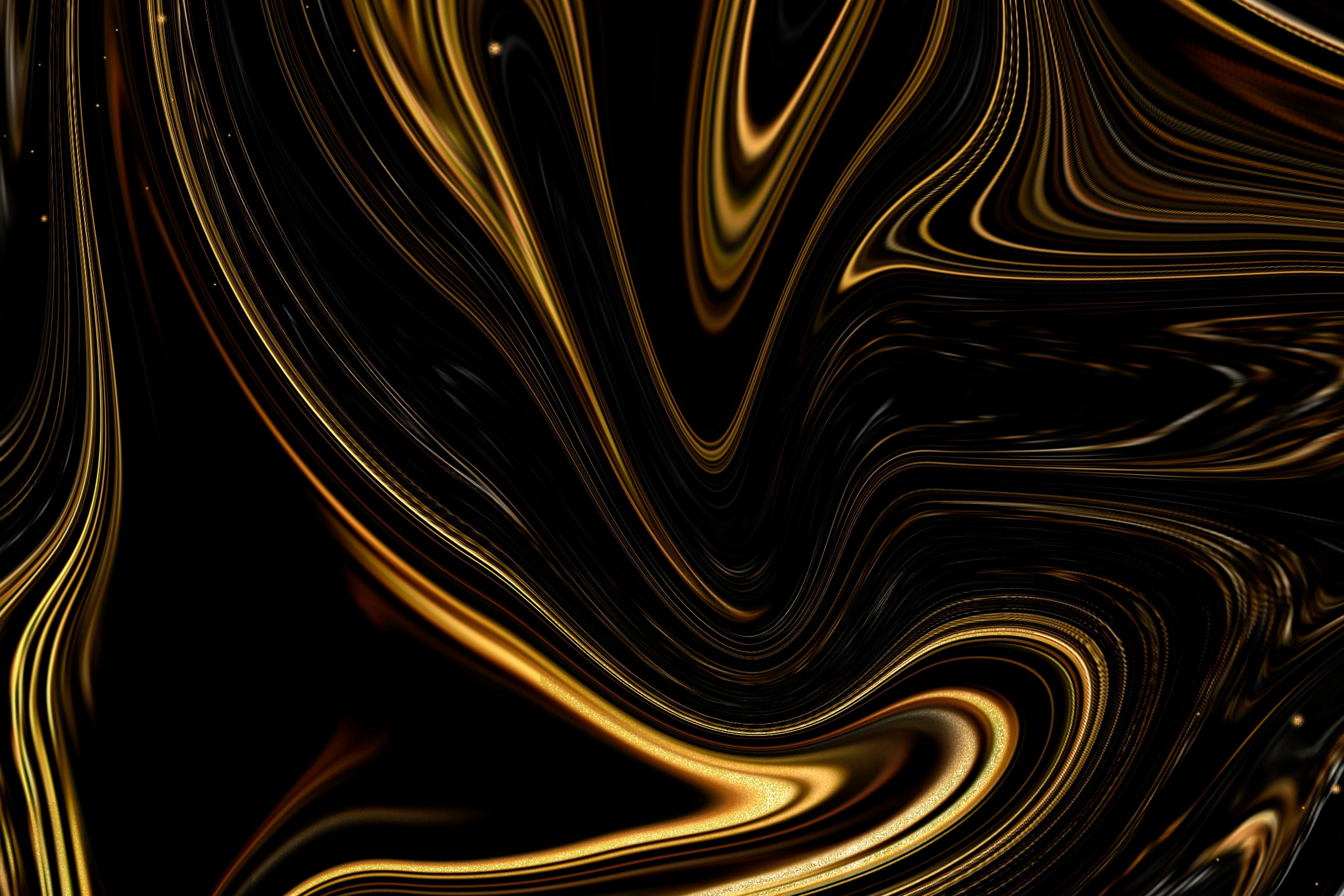 Black and Gold Wave Wallpaper | Murals Wallpaper