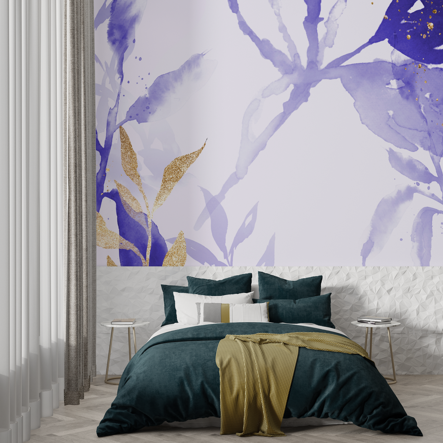 Gray Purple Wallpaper | Murals Wallpaper
