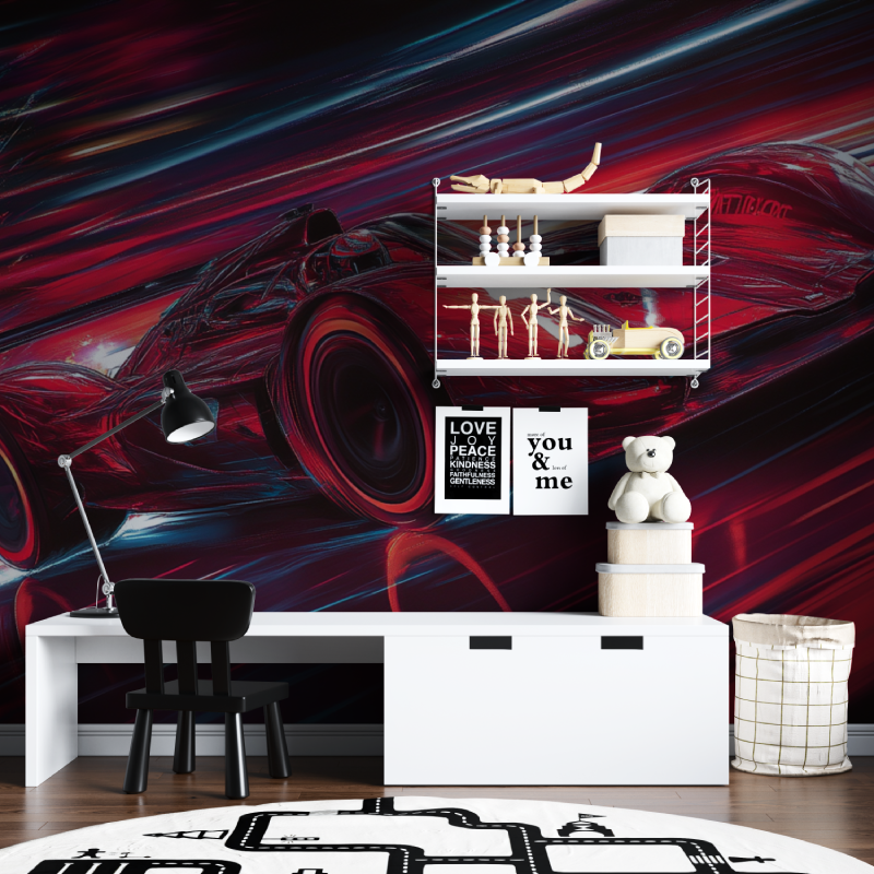 Gaming-Rotes Auto-Wandbild | Wandbildtapete