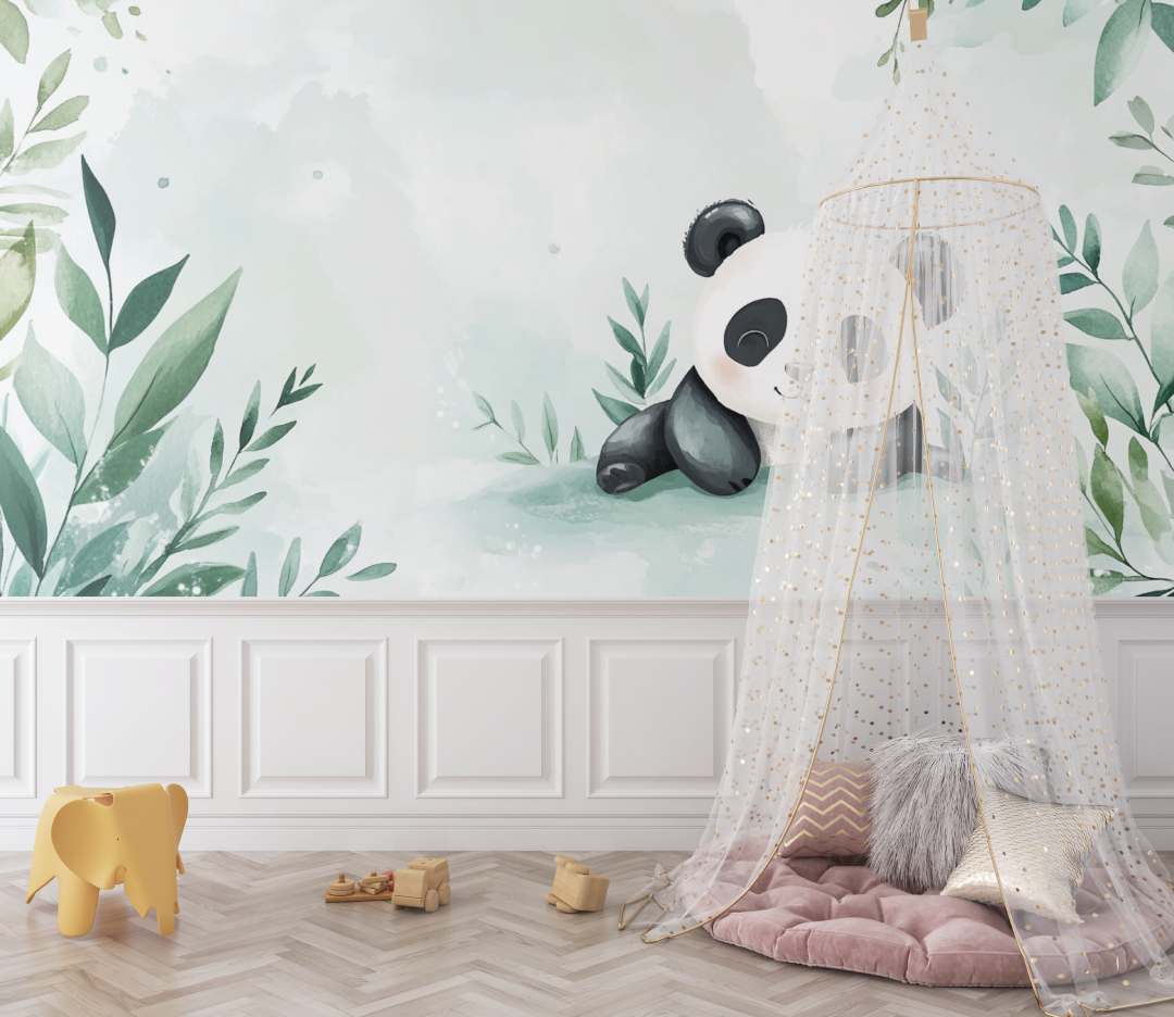 Schlafender Panda Tapete | Wandbilder Tapete