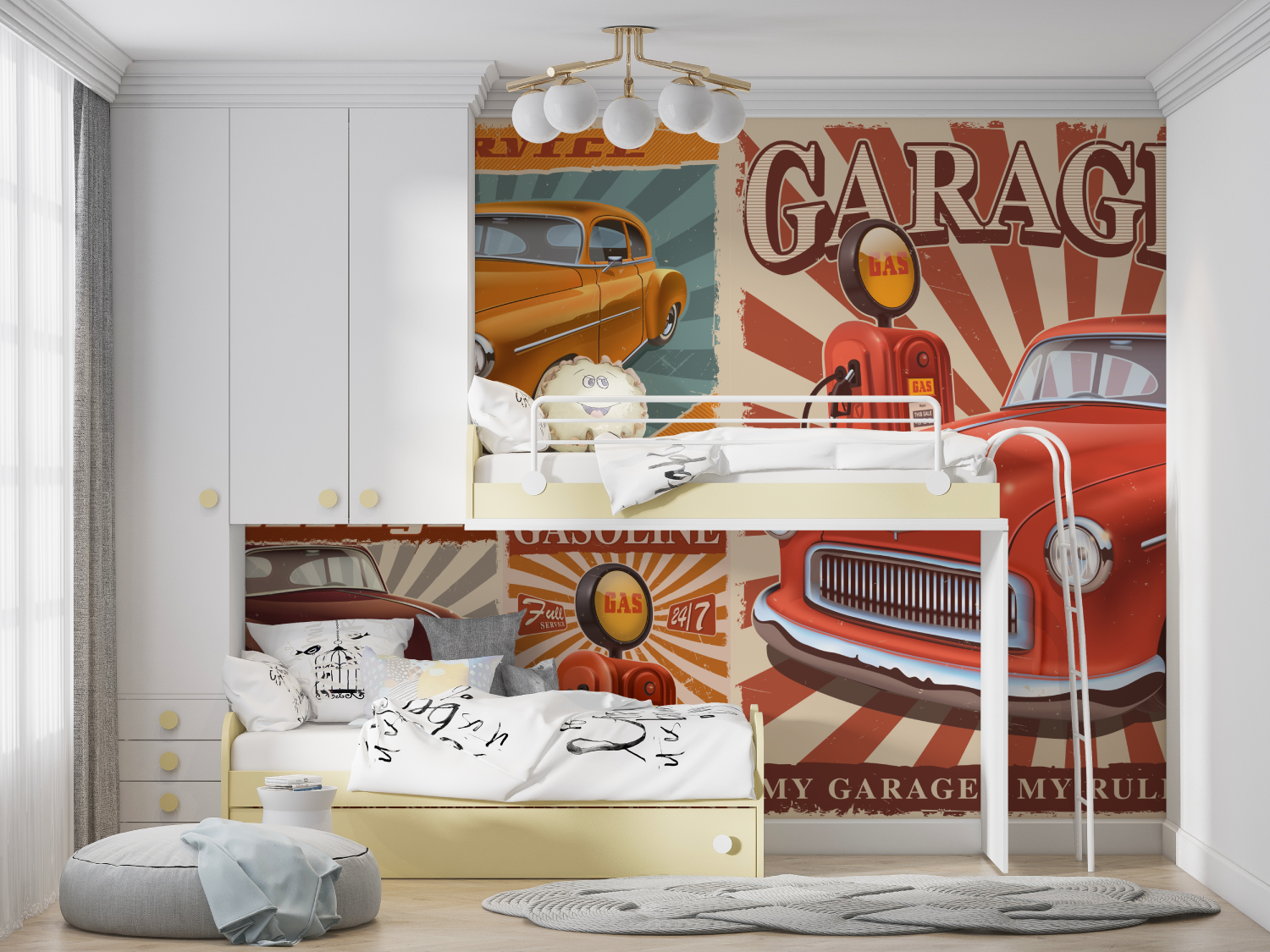 Retro Car Wallpaper USA | Murals Wallpaper