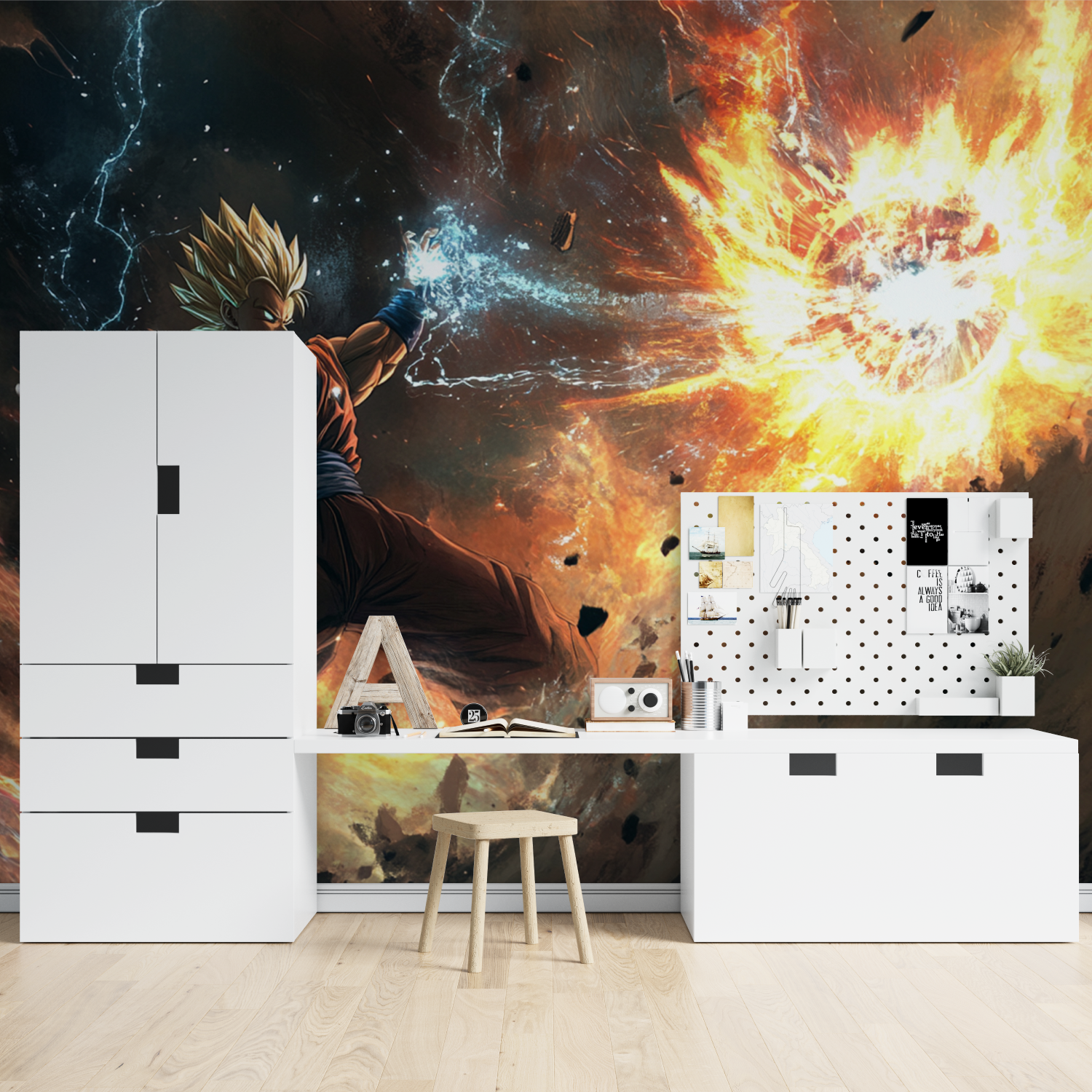 Tapeten Dbz Goku Puissance – Zimmer mit beleuchtetem Garçon