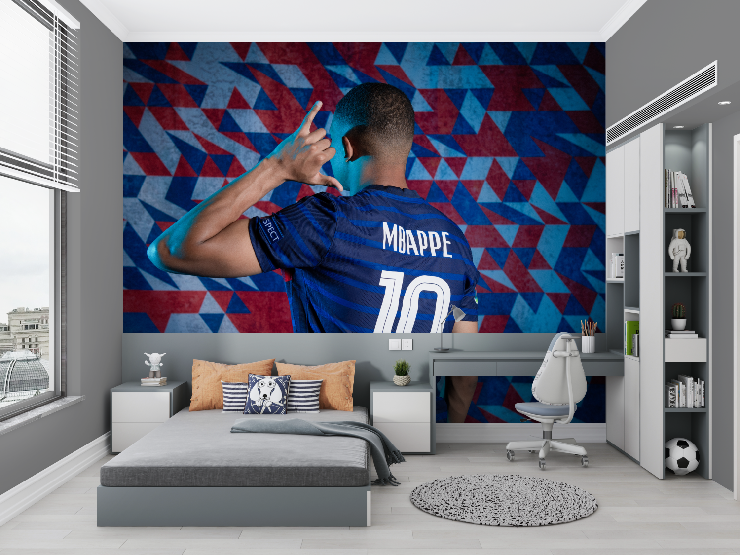 Mbappé-Fußball-Hintergrundbild | Wandbild-Hintergrundbild