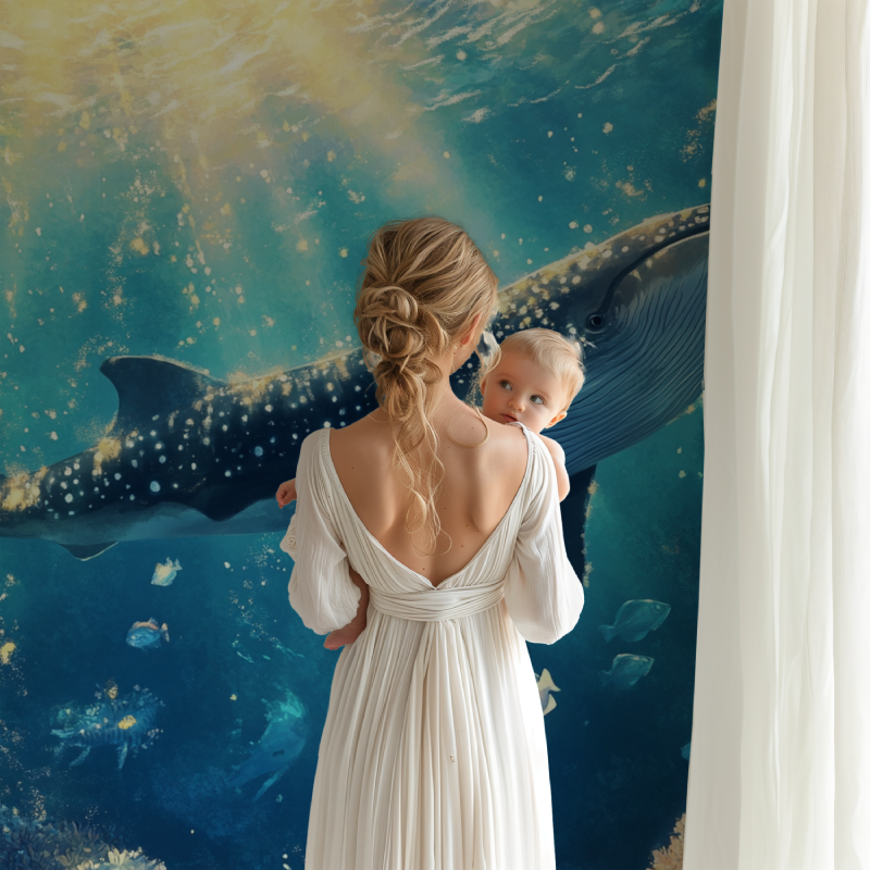 Marineblaue Tapete | Wandtapete