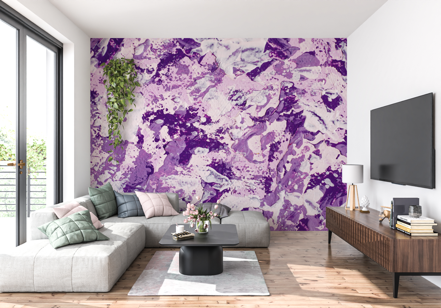 Purple Wallpaper Paint | Murals Wallpaper