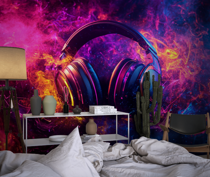 Colorful Graffiti Helmet Wallpaper | Murals Wallpaper