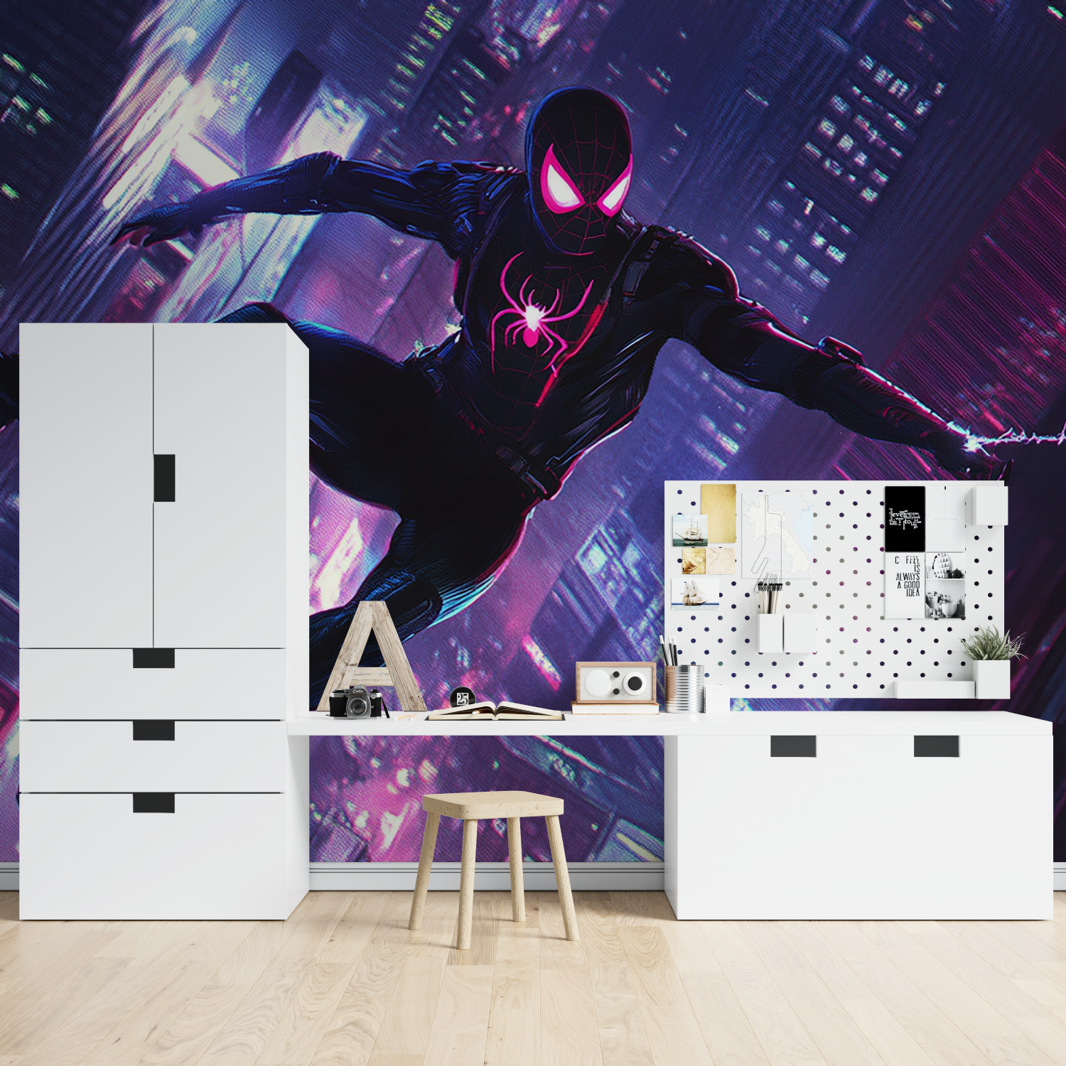 Spider-Man Neon Wallpaper | Murals Wallpaper