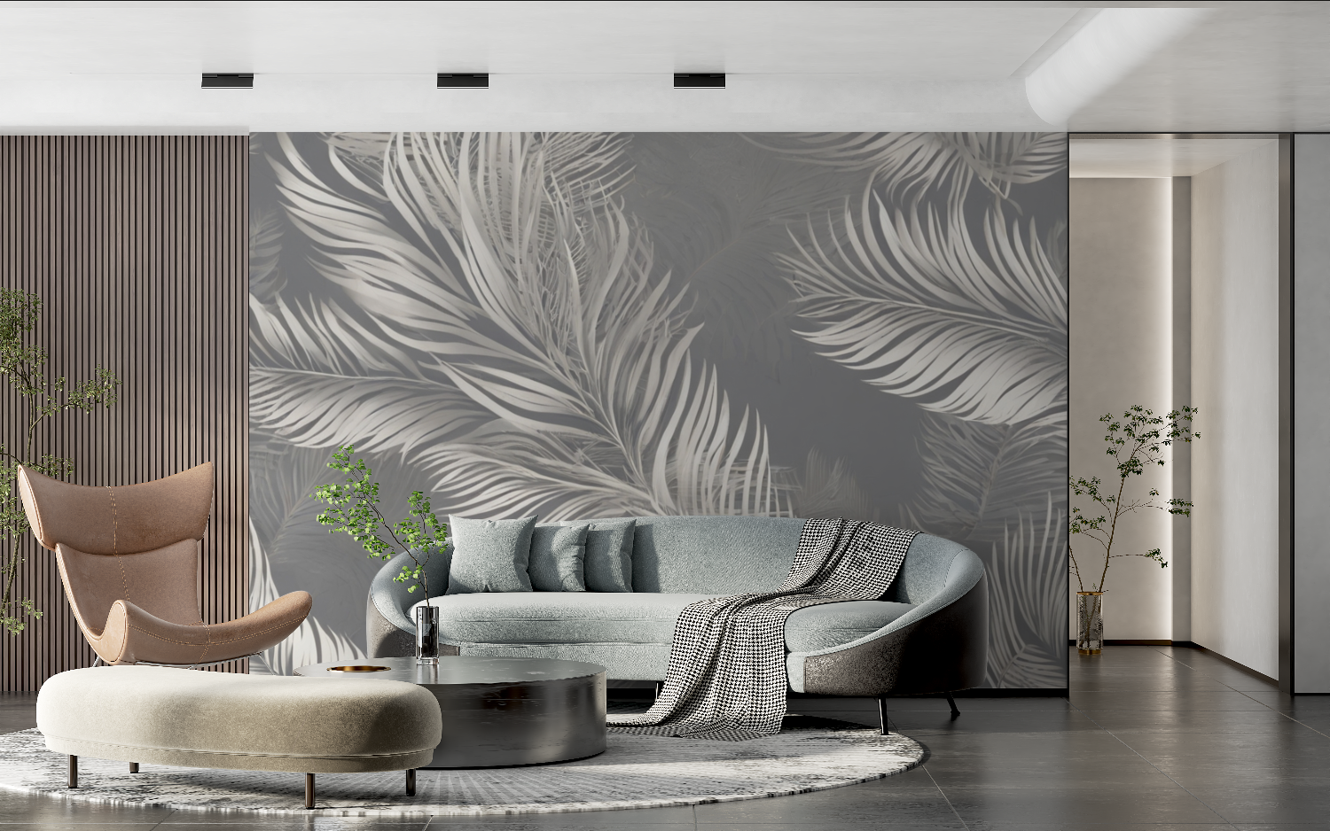 Light Gray Wallpaper for Bedroom | Murals Wallpaper