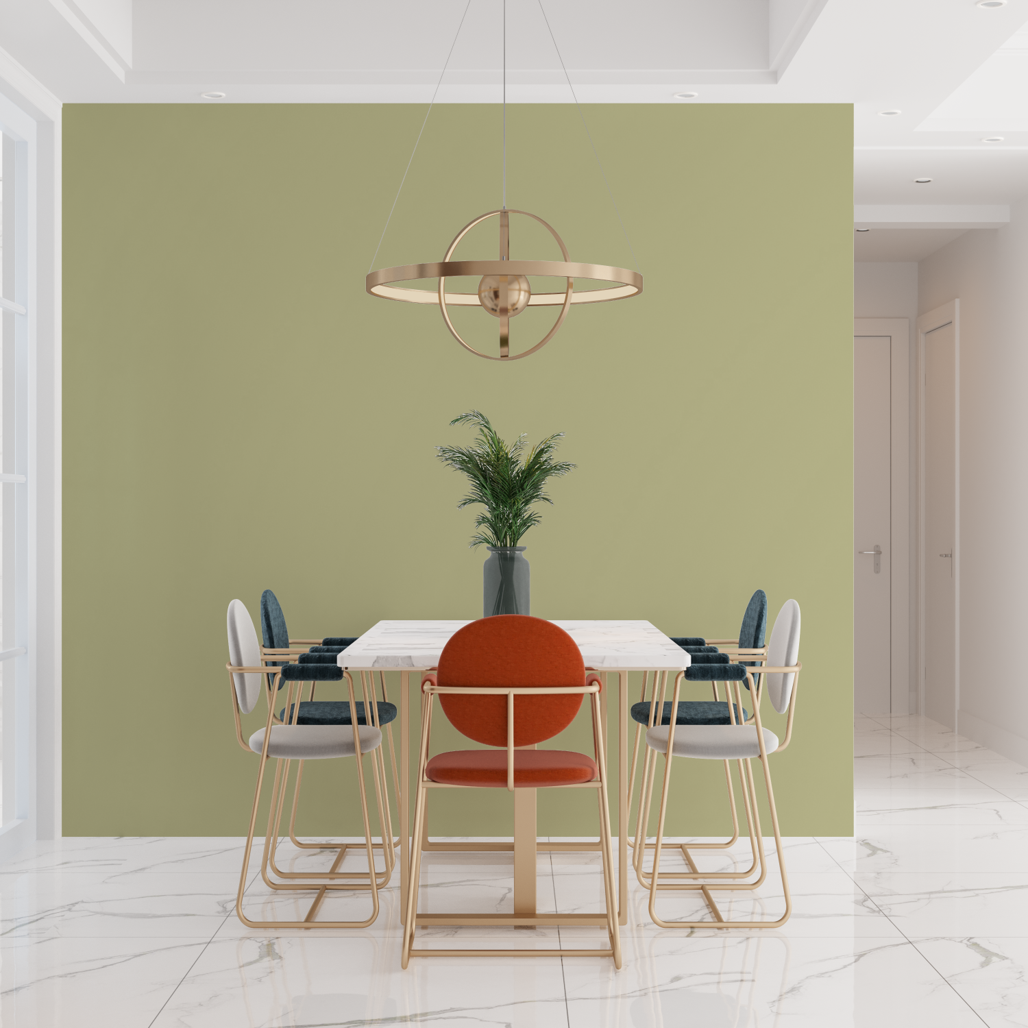 Mandelgrüne Tapete | Wandtapete