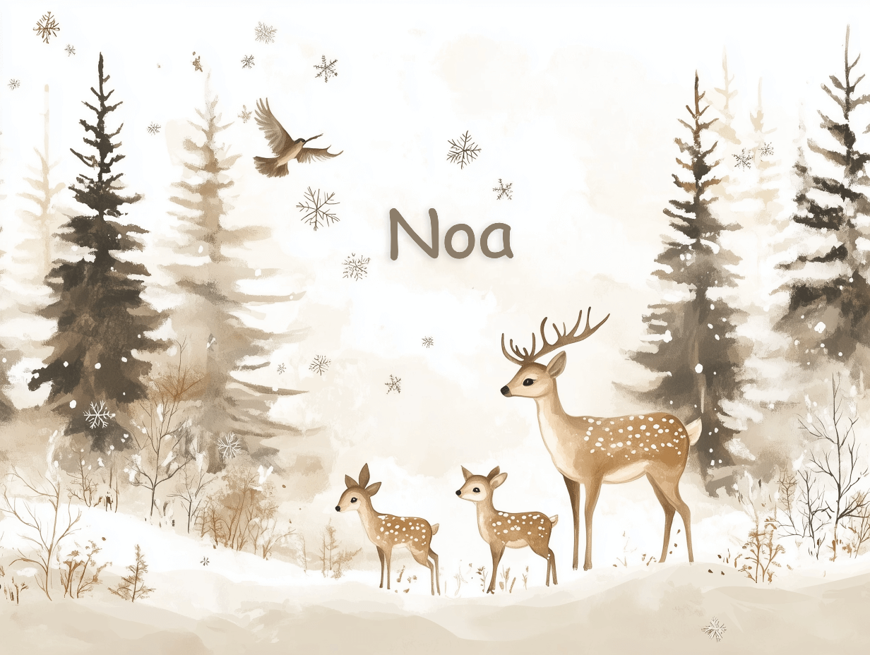 Deer Forest Name Wallpaper | Murals Wallpaper