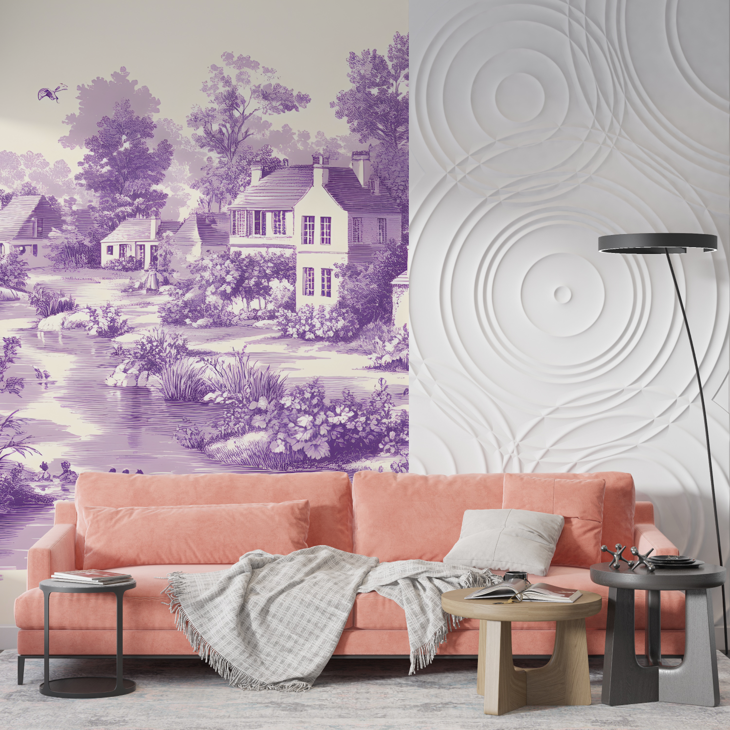 Lila Schlafzimmer Tapete | Wandbilder Tapete