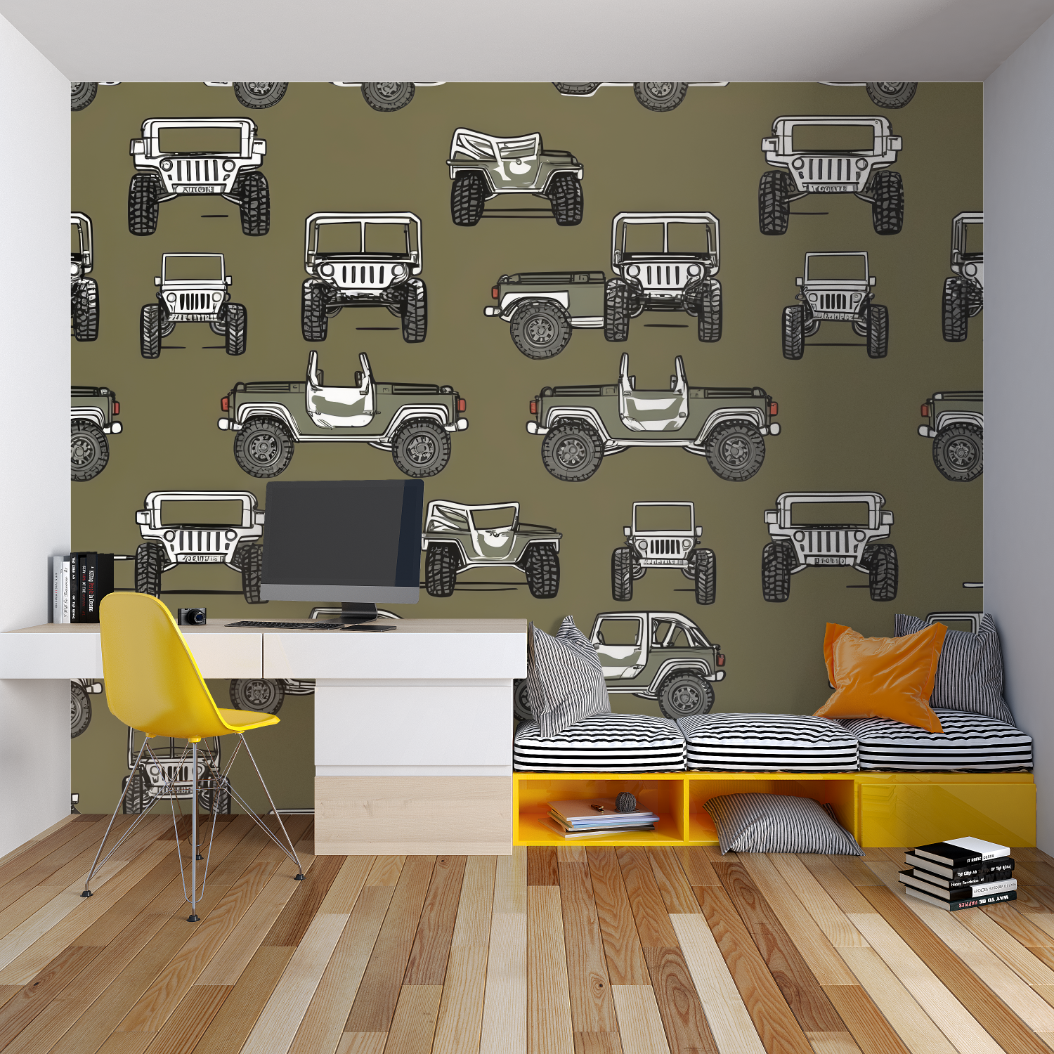 Rally Car Pattern Wallpaper | Murals Wallpaper