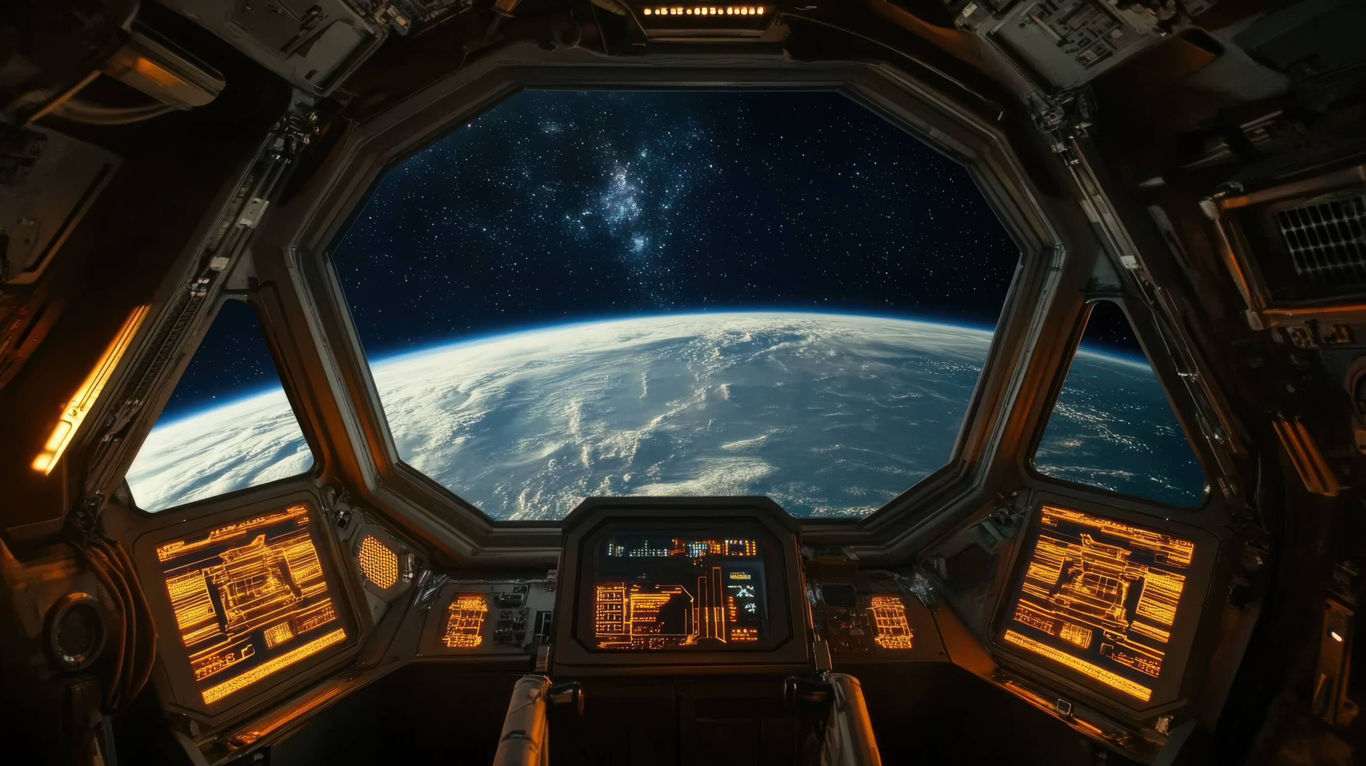 Interior Spaceship View Wallpaper | Murals Wallpaper