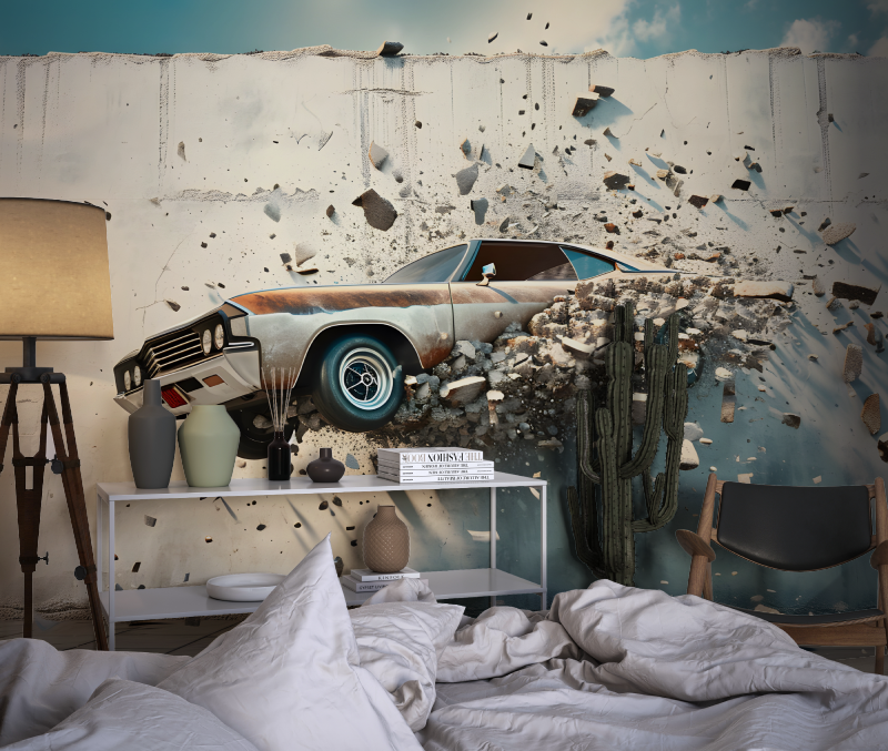 XXL White Car Wallpaper | Murals Wallpaper